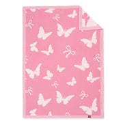 Butterfly Jacquard Knit Baby Blanket