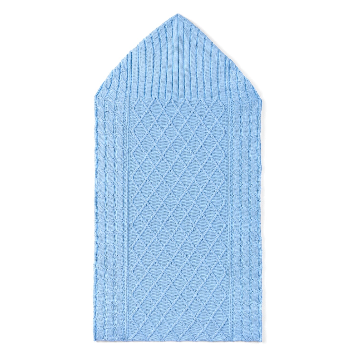 Cable Knit Baby Sleep Sack In Baby Blue