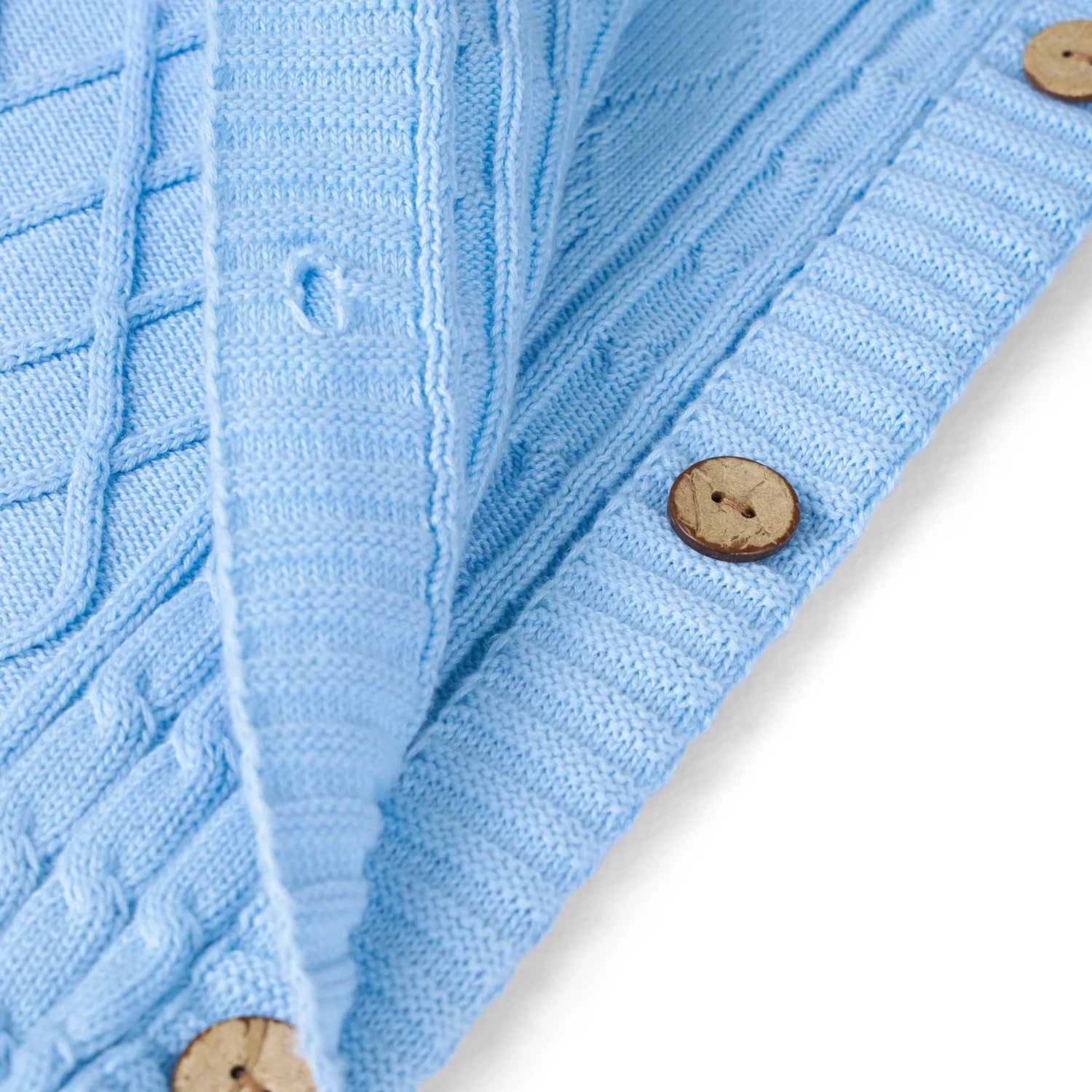 Cable Knit Baby Sleep Sack In Baby Blue