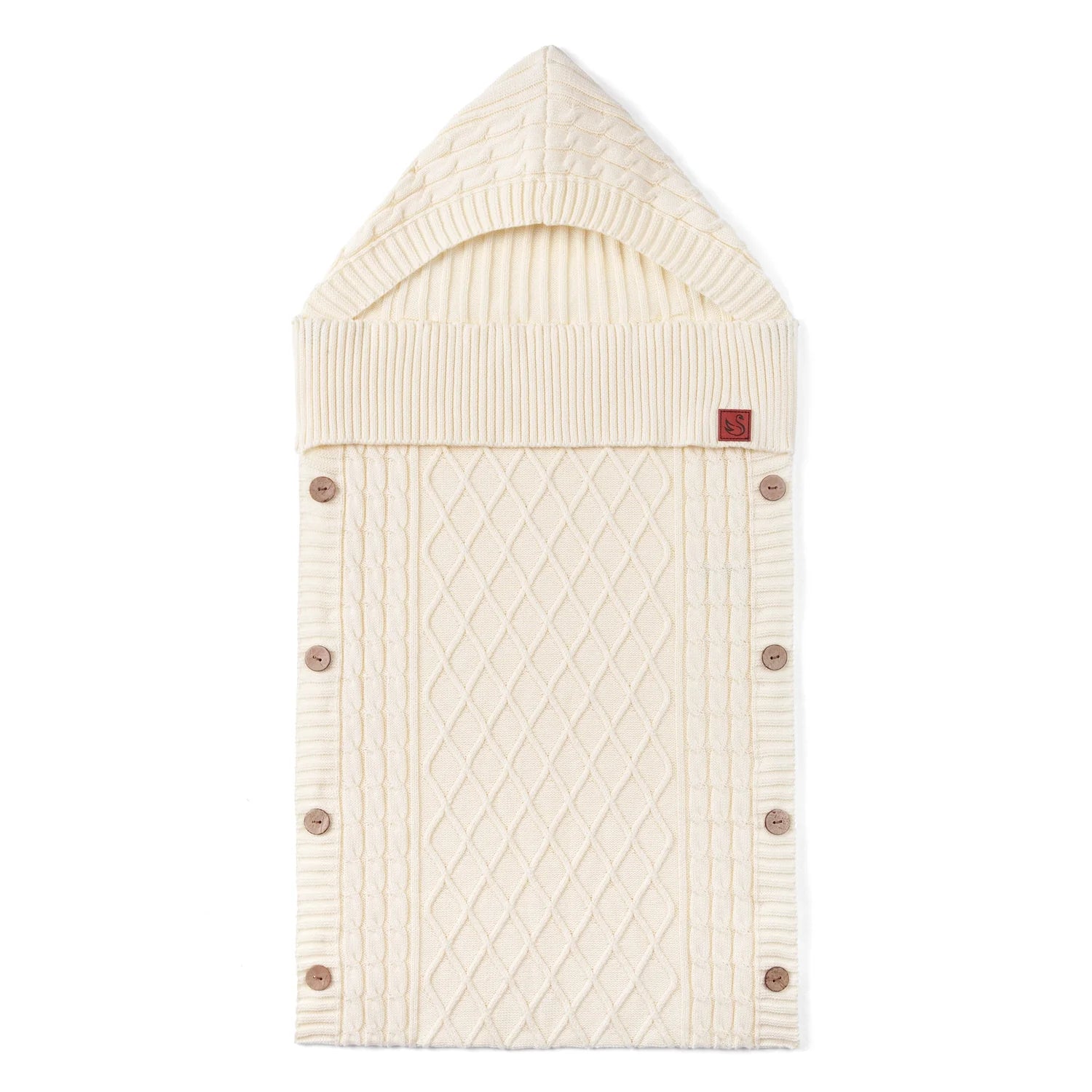 Cable Knit Baby Sleep Sack In Cream