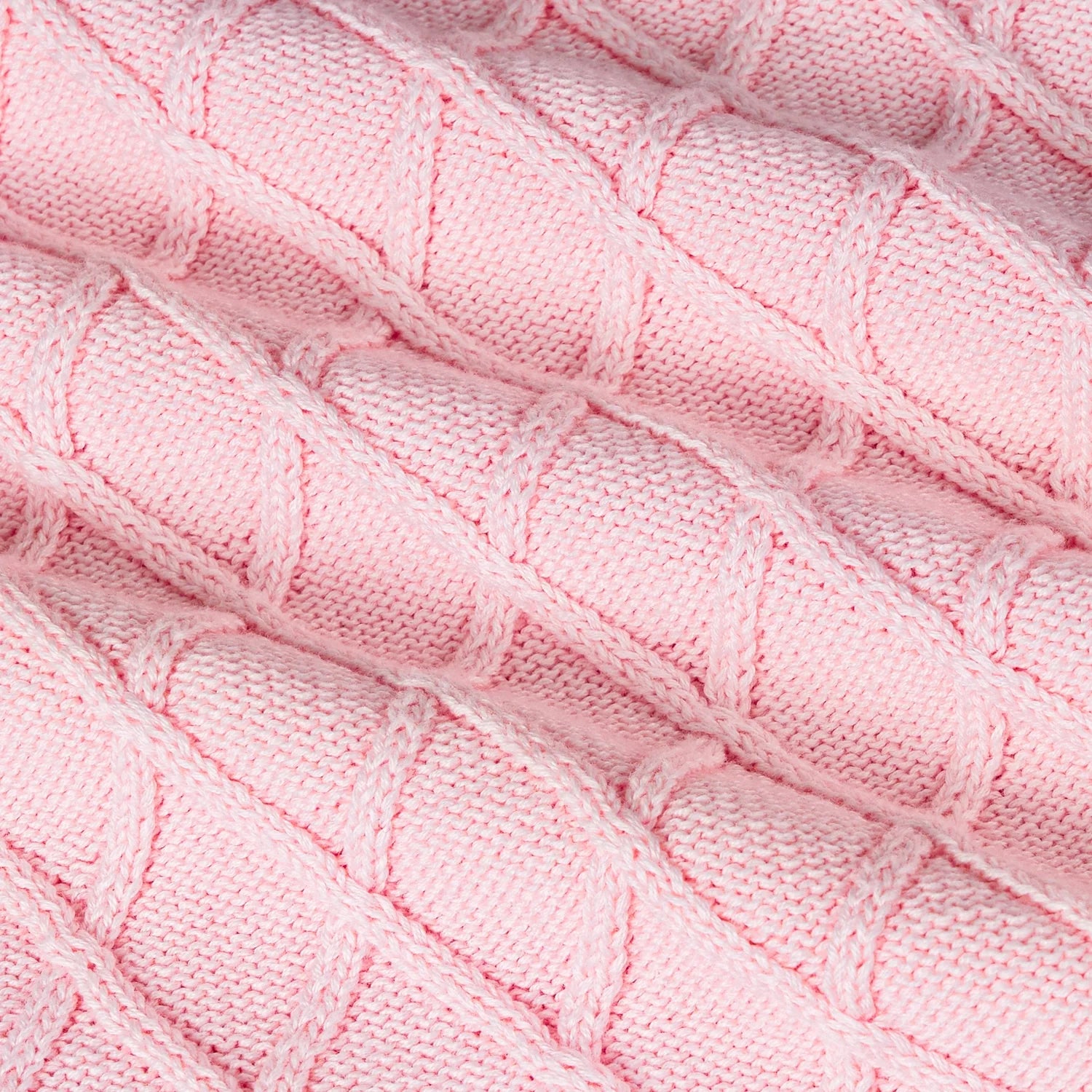 Cable Knit Baby Sleep Sack In Pink