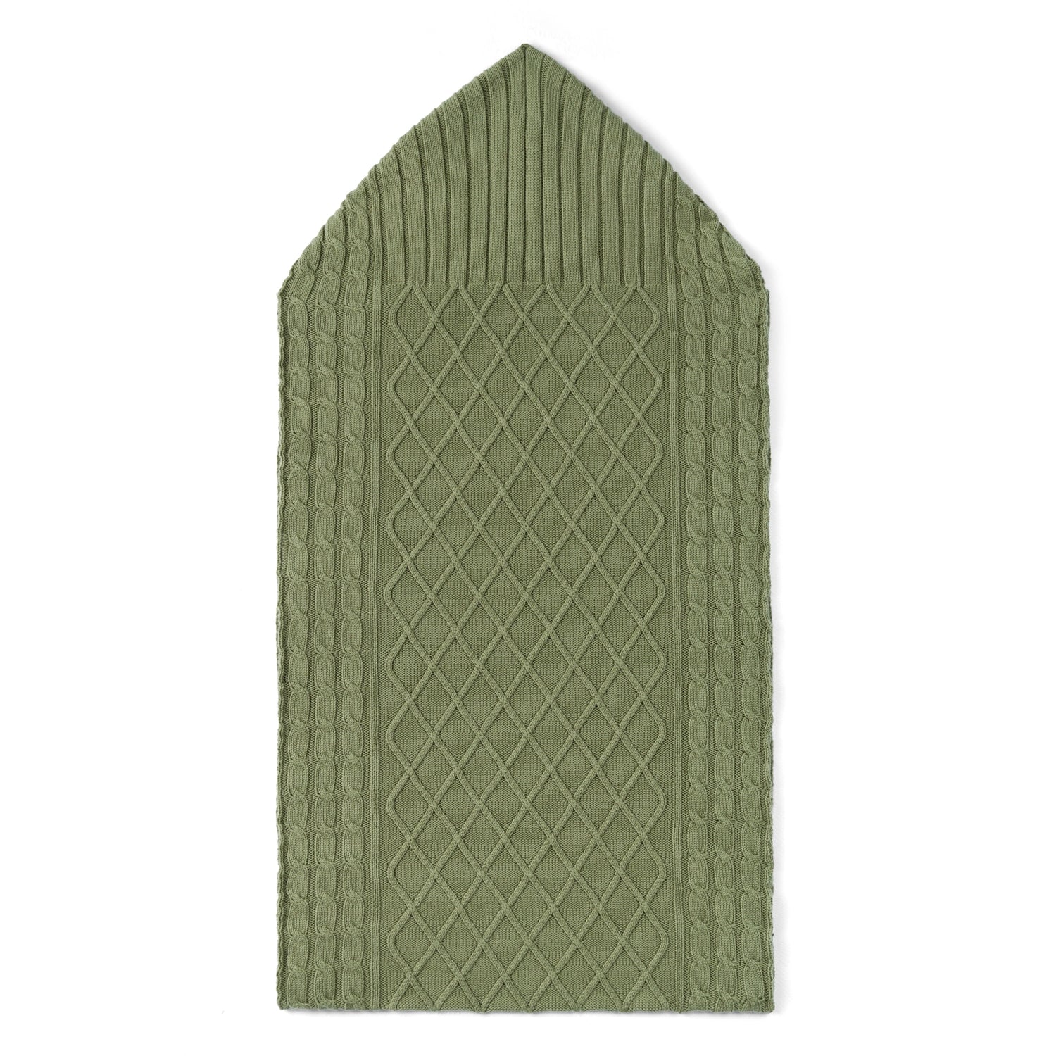 Cable Knit Baby Sleep Sack In Sage Green