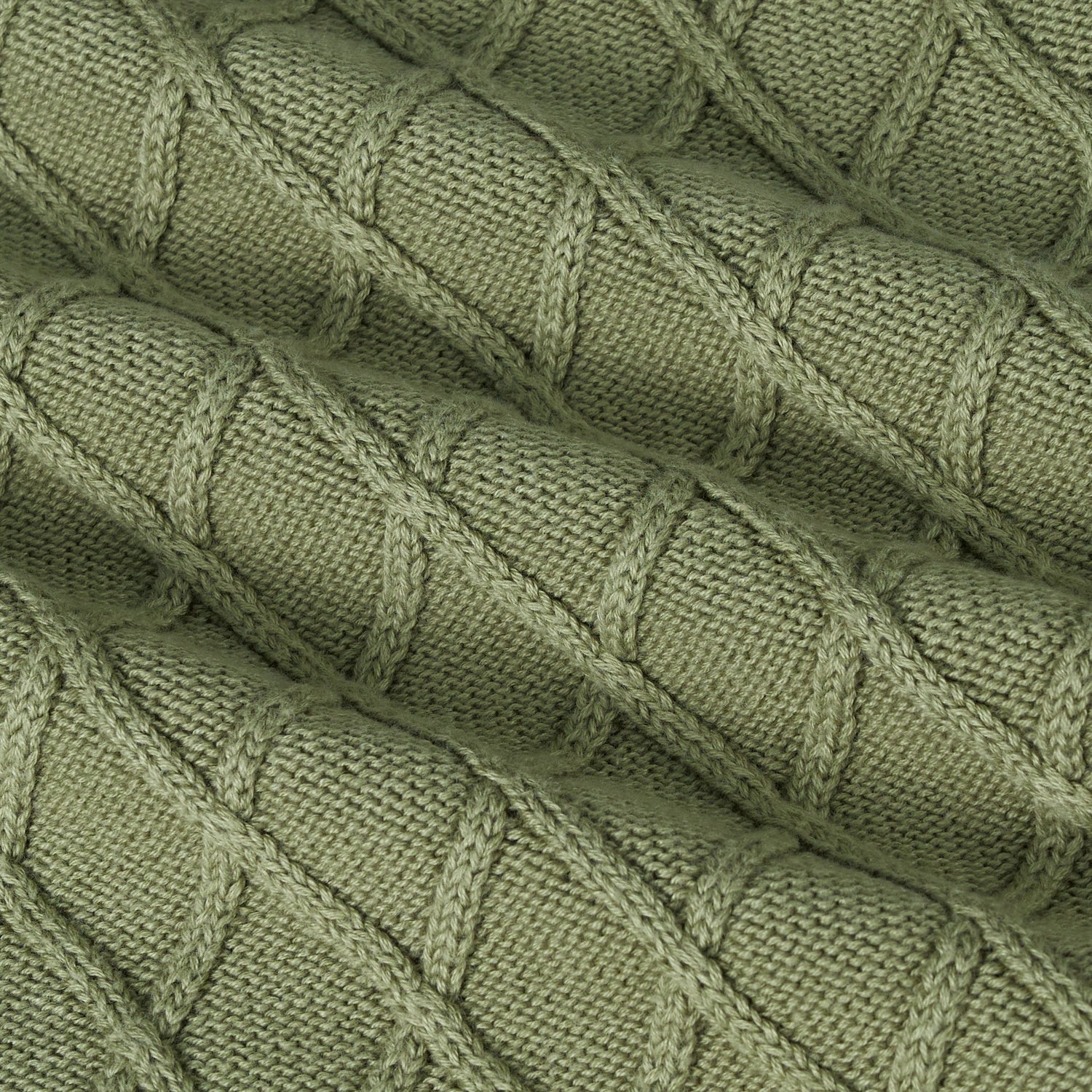Cable Knit Baby Sleep Sack In Sage Green