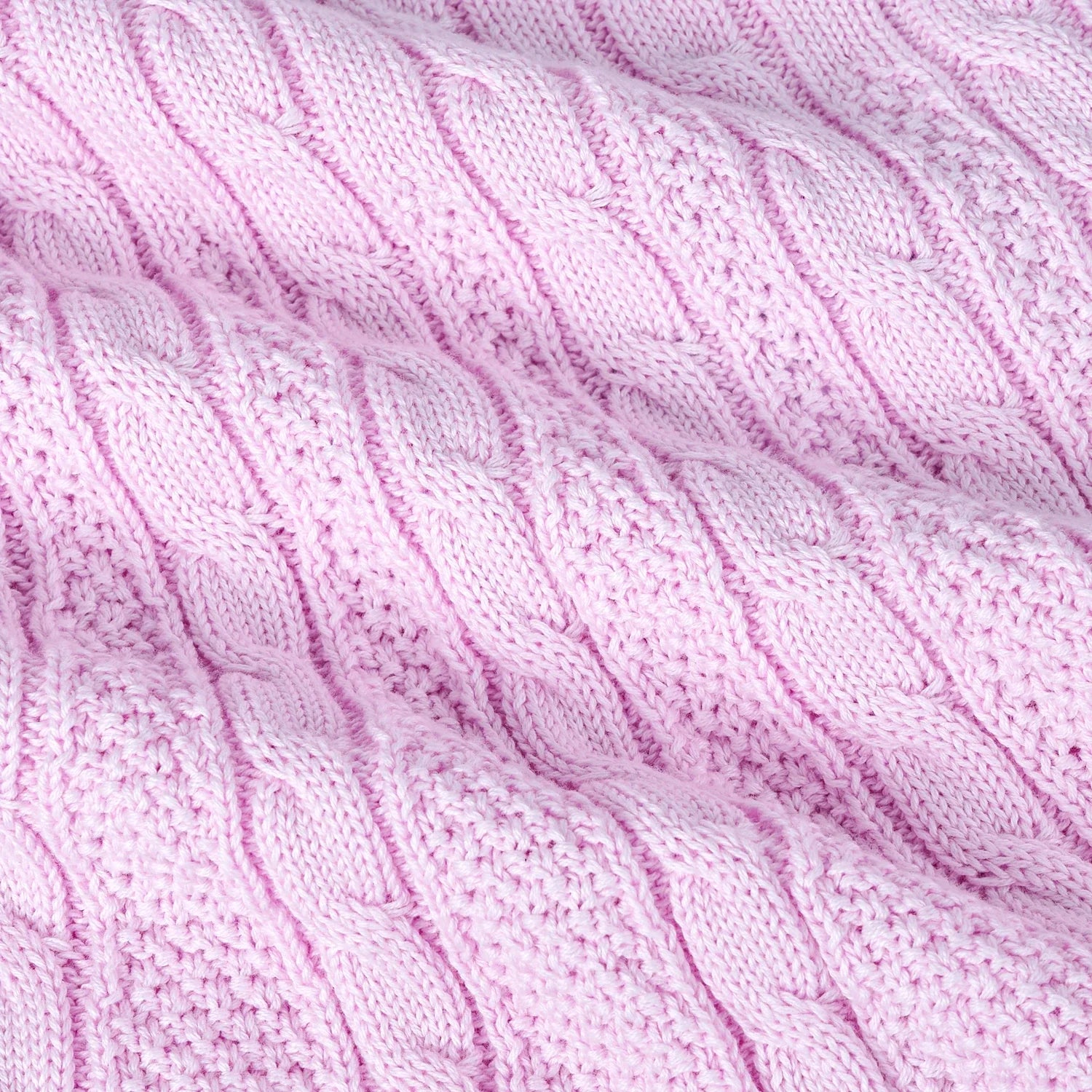 Cable Knit Polo Dress In Lilac