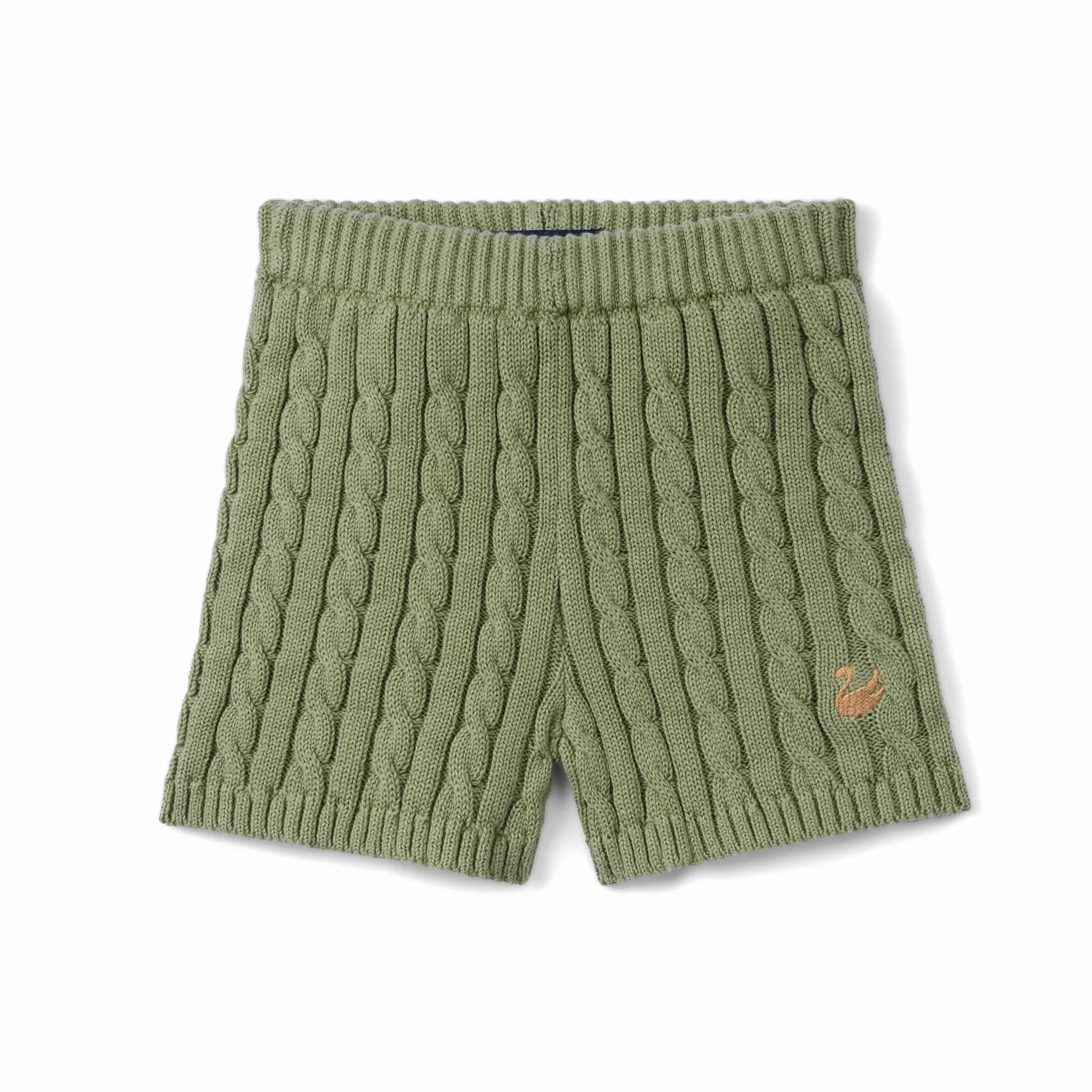 Cable Knit Short In Sage Green