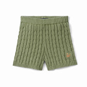 Cable Knit Short In Sage Green