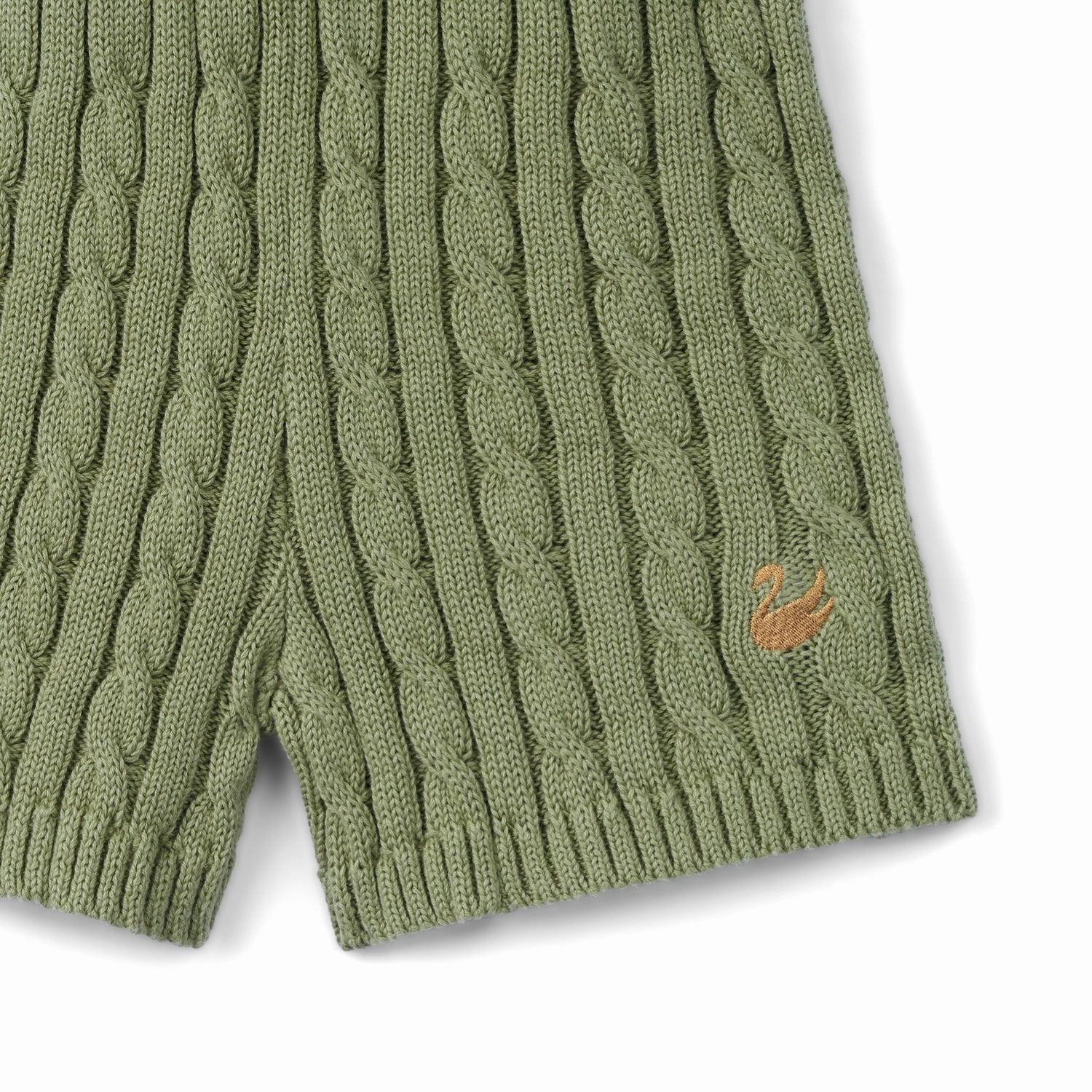 Cable Knit Short In Sage Green