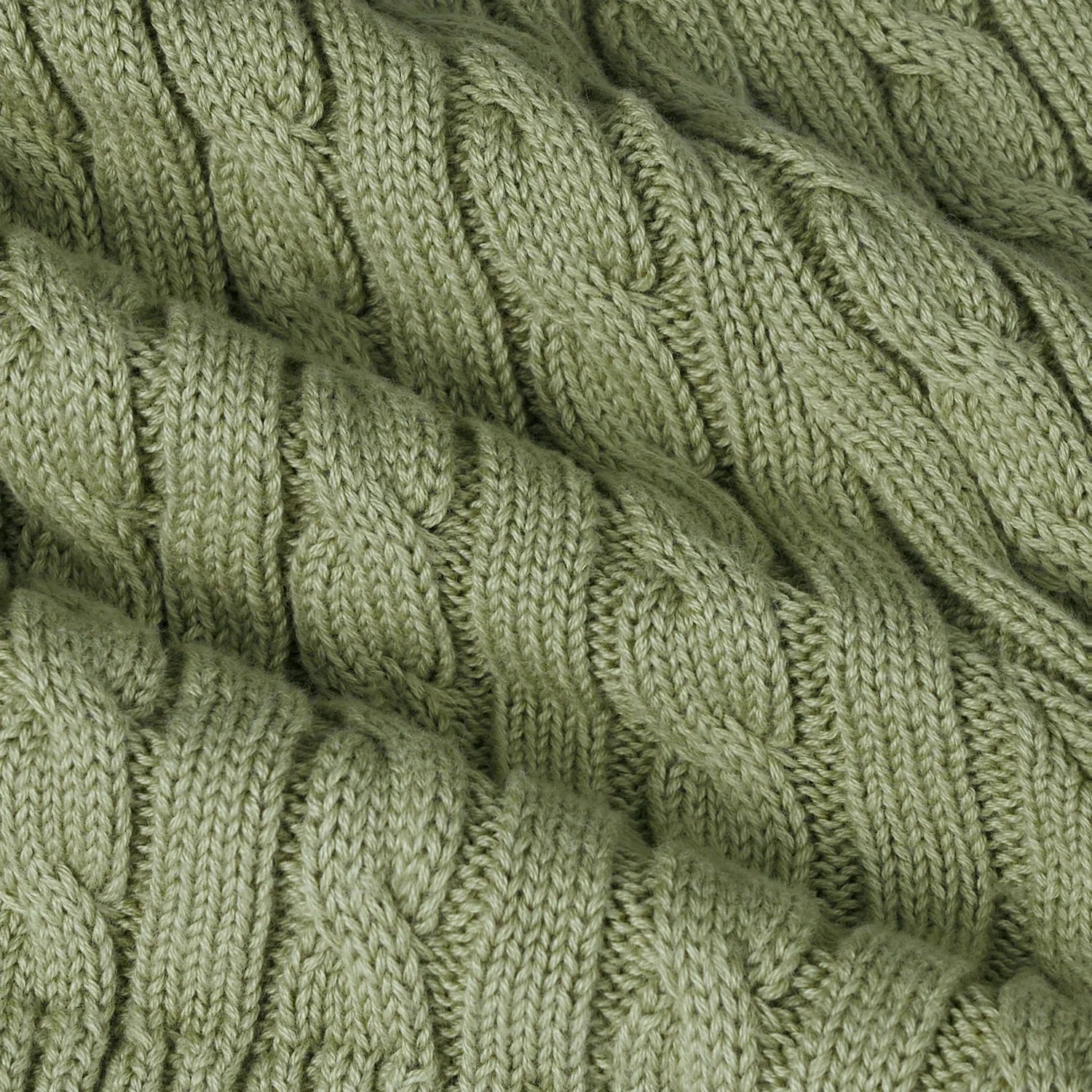 Cable Knit Short In Sage Green