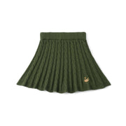 Cable Knit Skirts In Forest Green