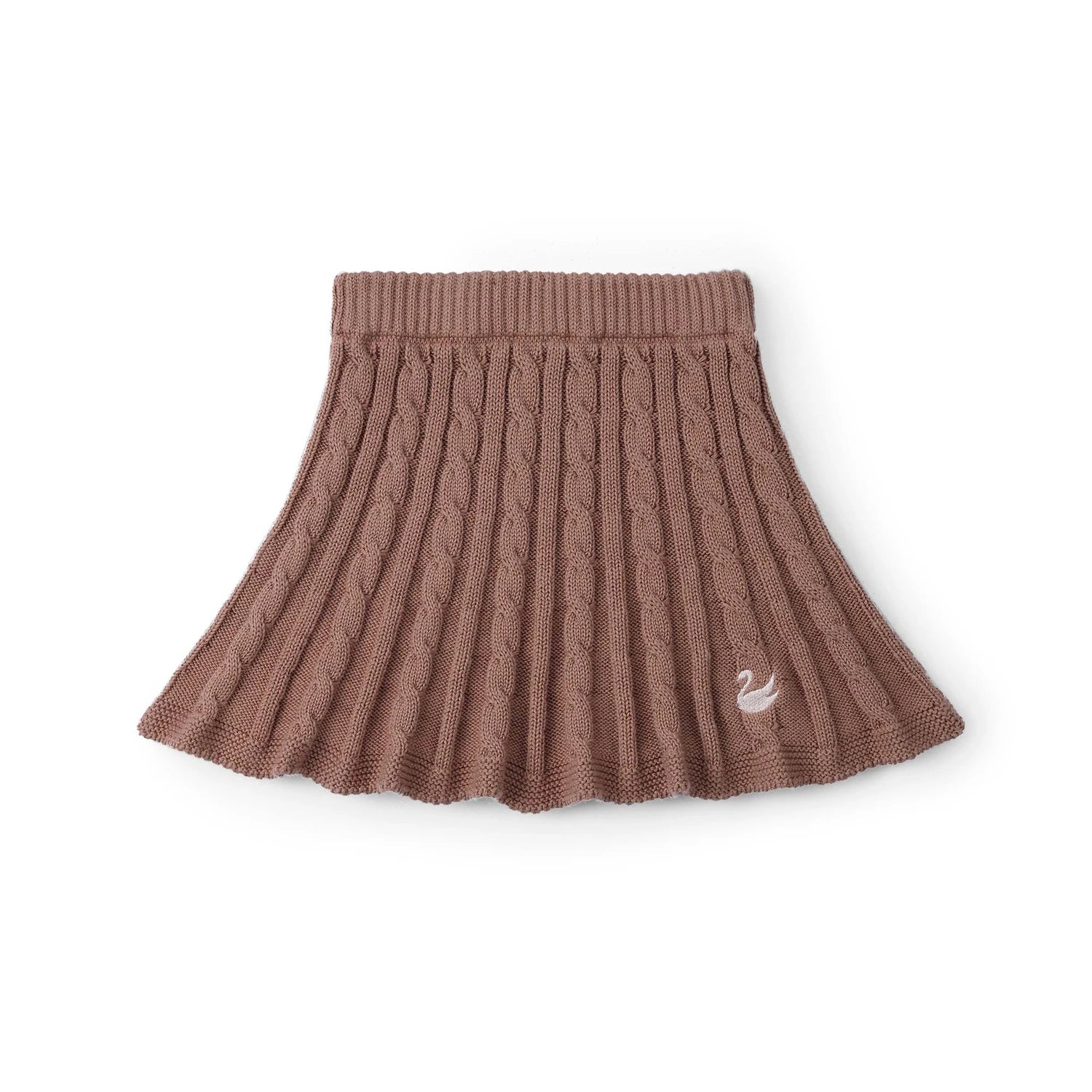 Cable Knit Skirts In Mocha