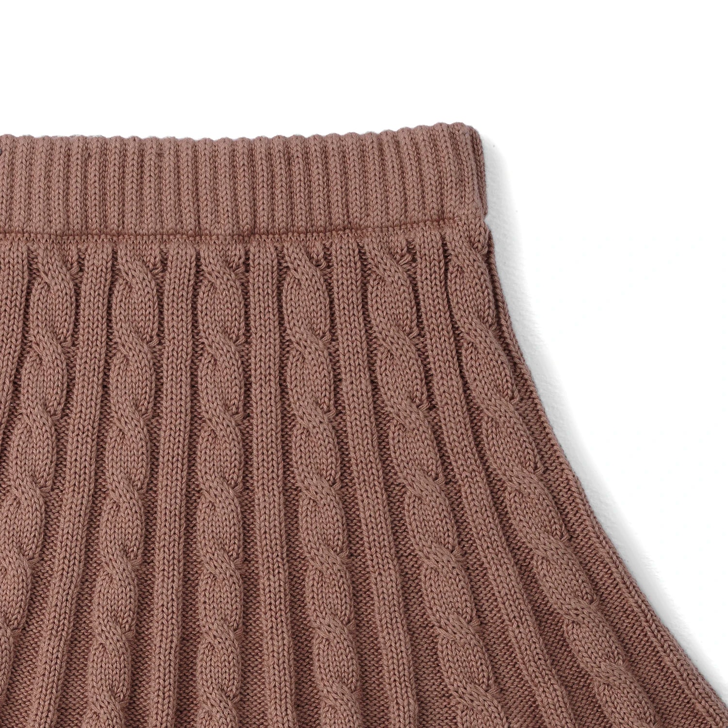 Cable Knit Skirts In Mocha