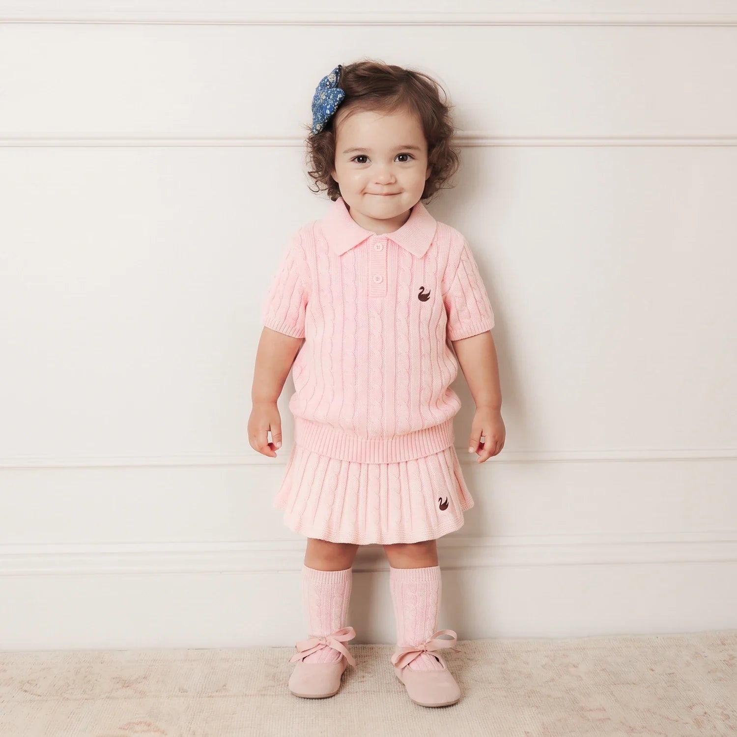 Cable Knit Skirts In Pink