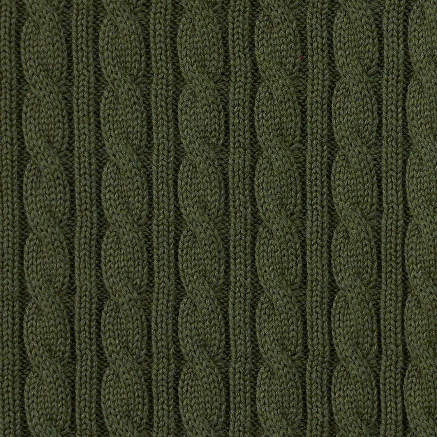 Classic Cable Knit Baby Sweater In Forest Green