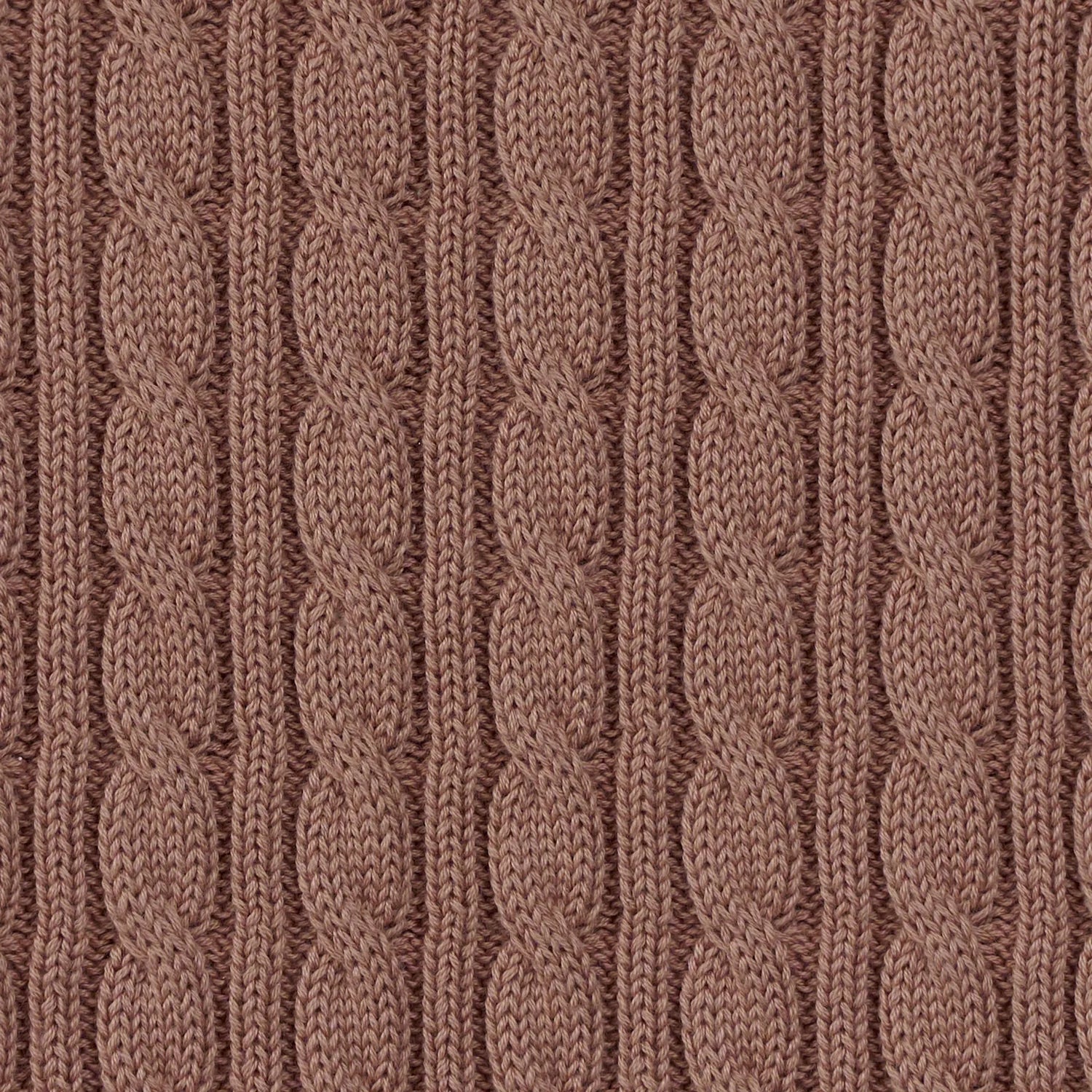 Classic Cable Knit Baby Sweater In Mocha