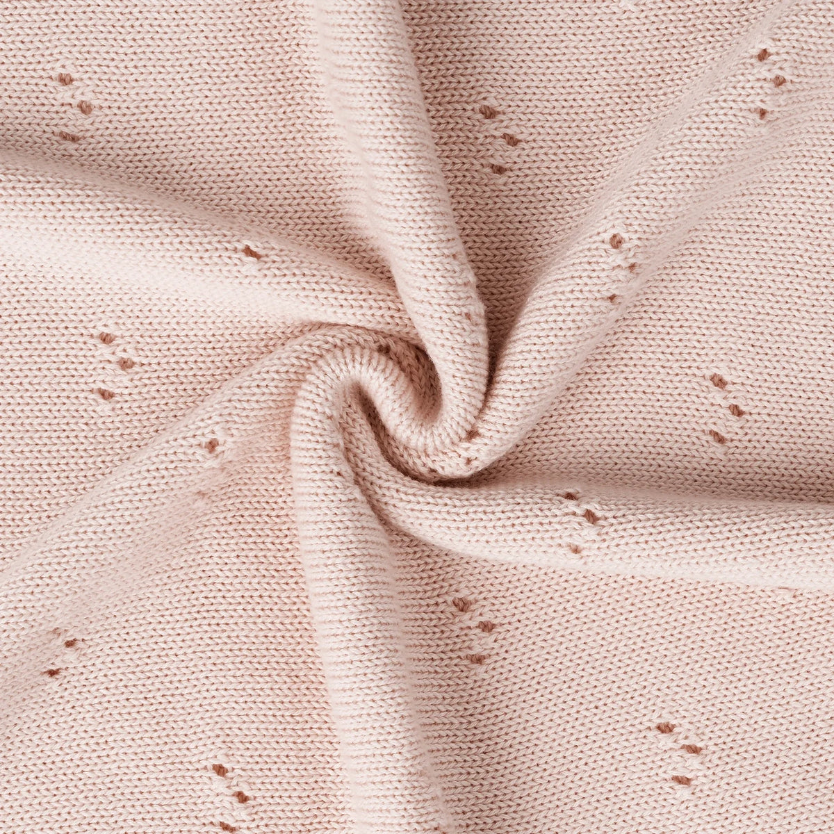 Pointelle Baby Knit Blanket In Beige