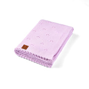 Pointelle Baby Knit Blanket In Lilac