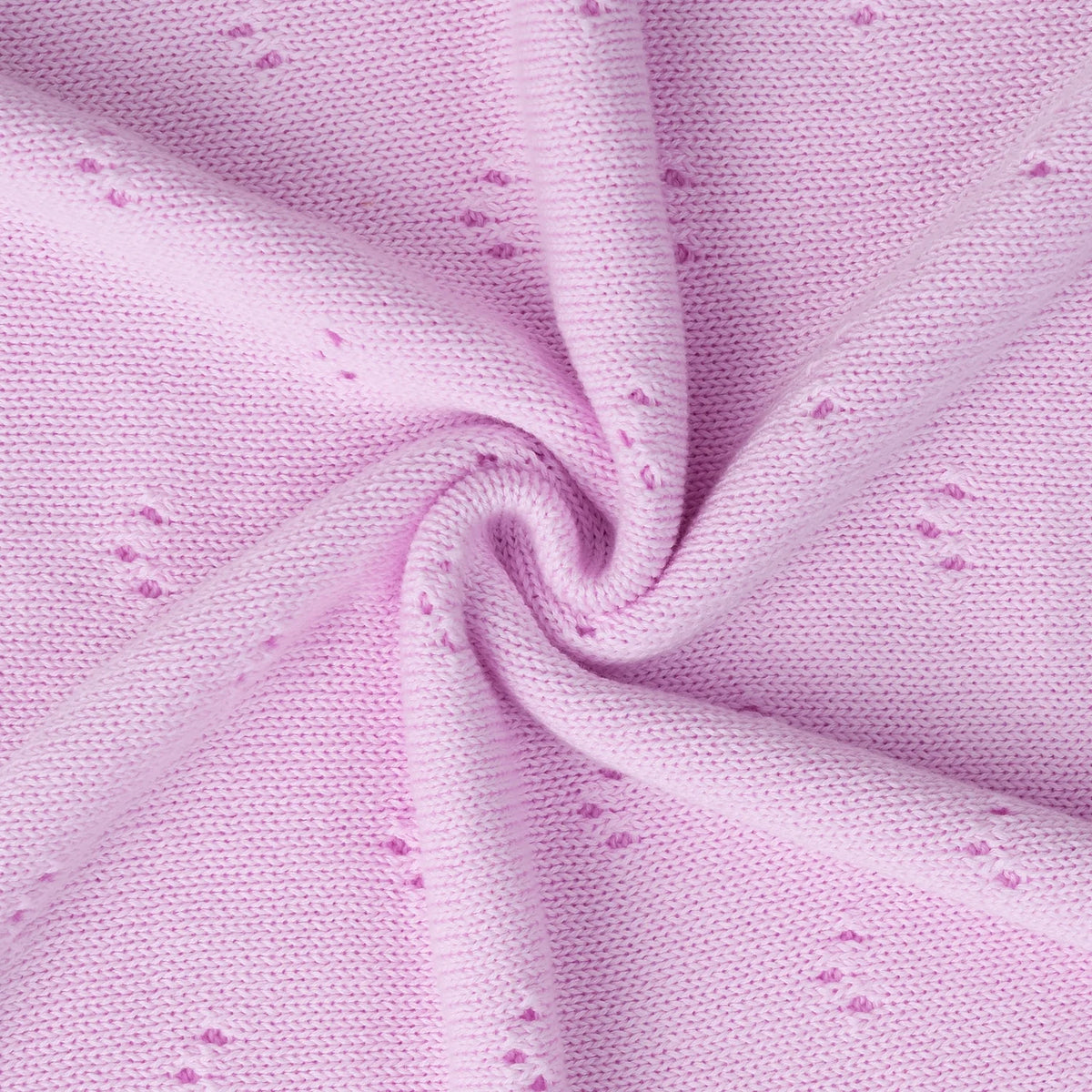 Pointelle Baby Knit Blanket In Lilac