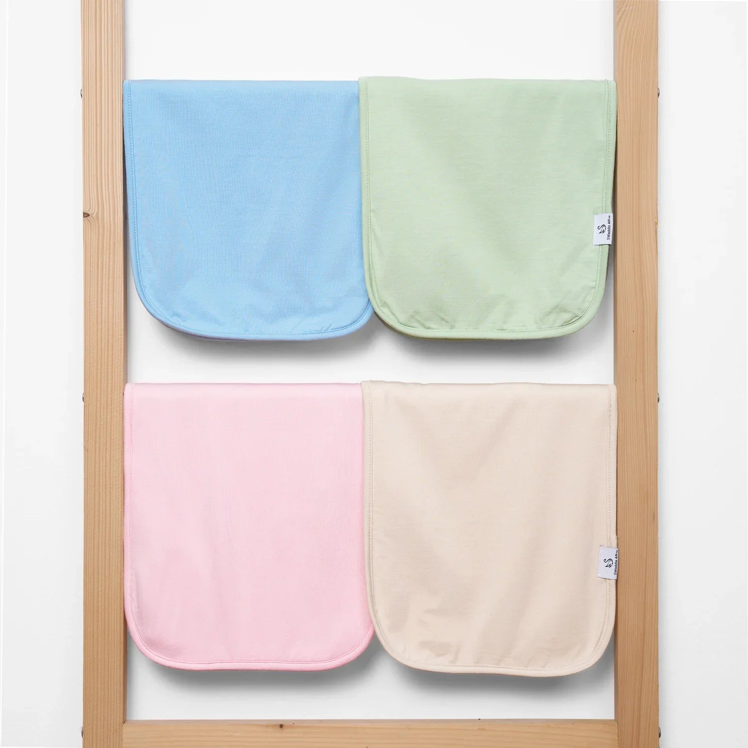 Bamboo Baby Burp Cloths In Blue Bell