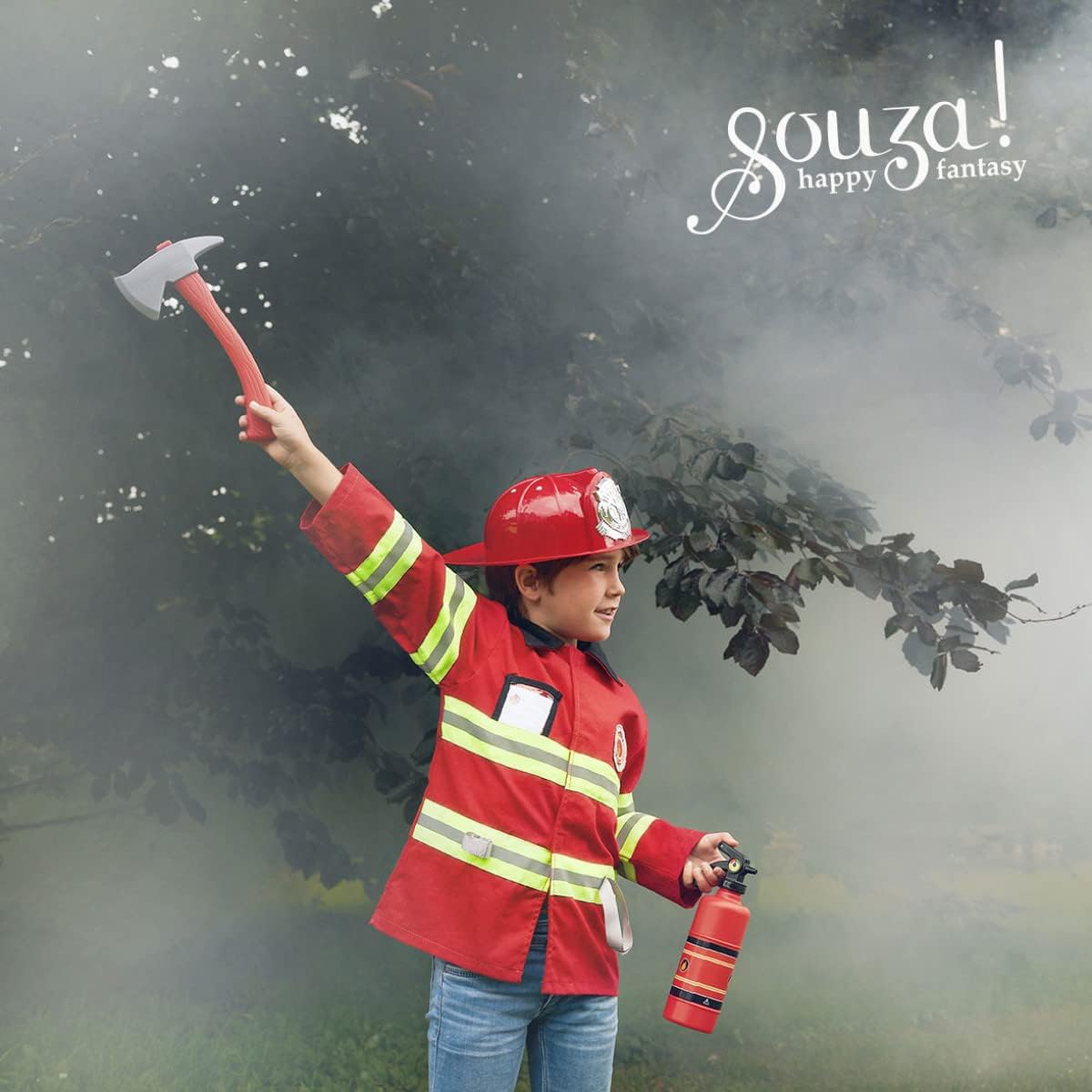 Fireman Suit W/accessories (sz 4-7 Yrs)