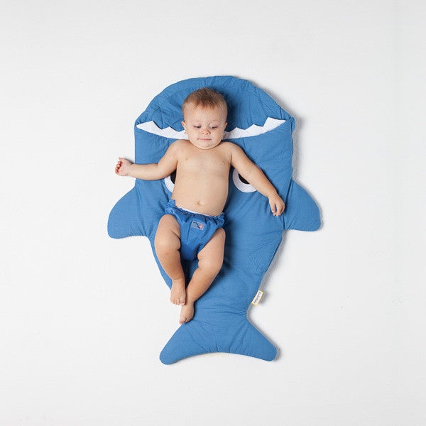 Sleeping Bag Whale Light Blue