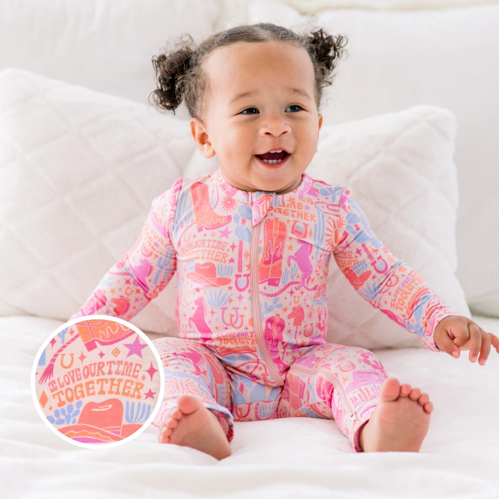 The Second-skin Footless Romper | Saddle Up | "i Love Our Time Together"