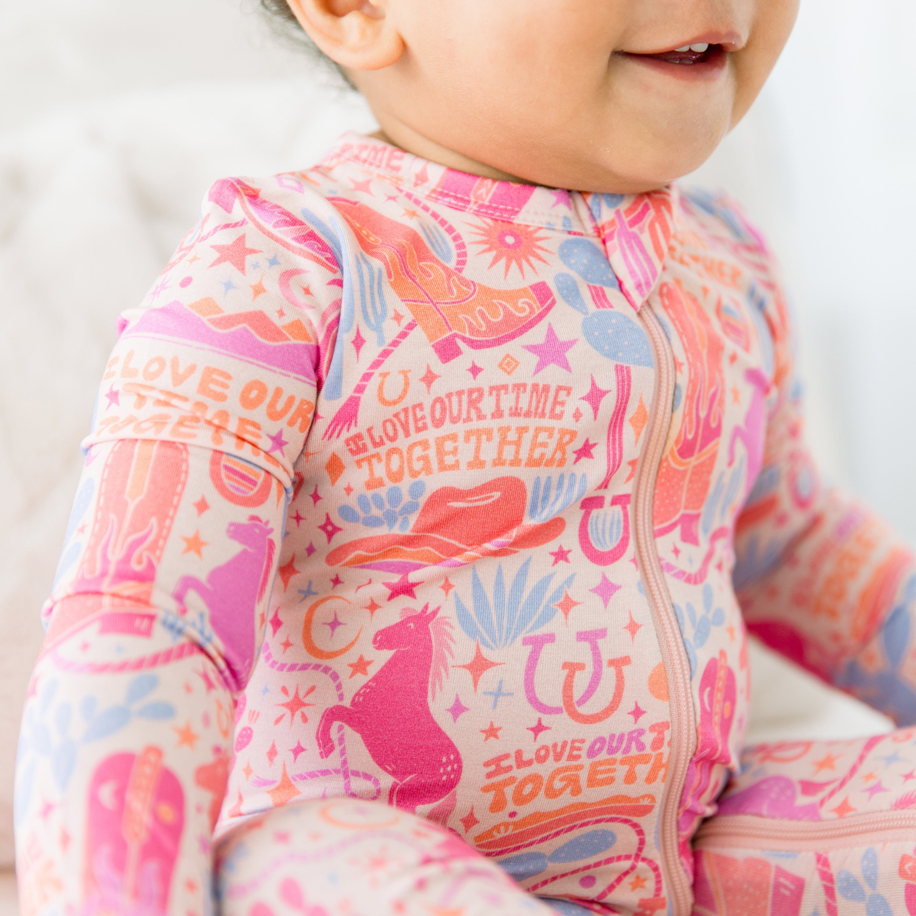 The Second-skin Footless Romper | Saddle Up | "i Love Our Time Together"