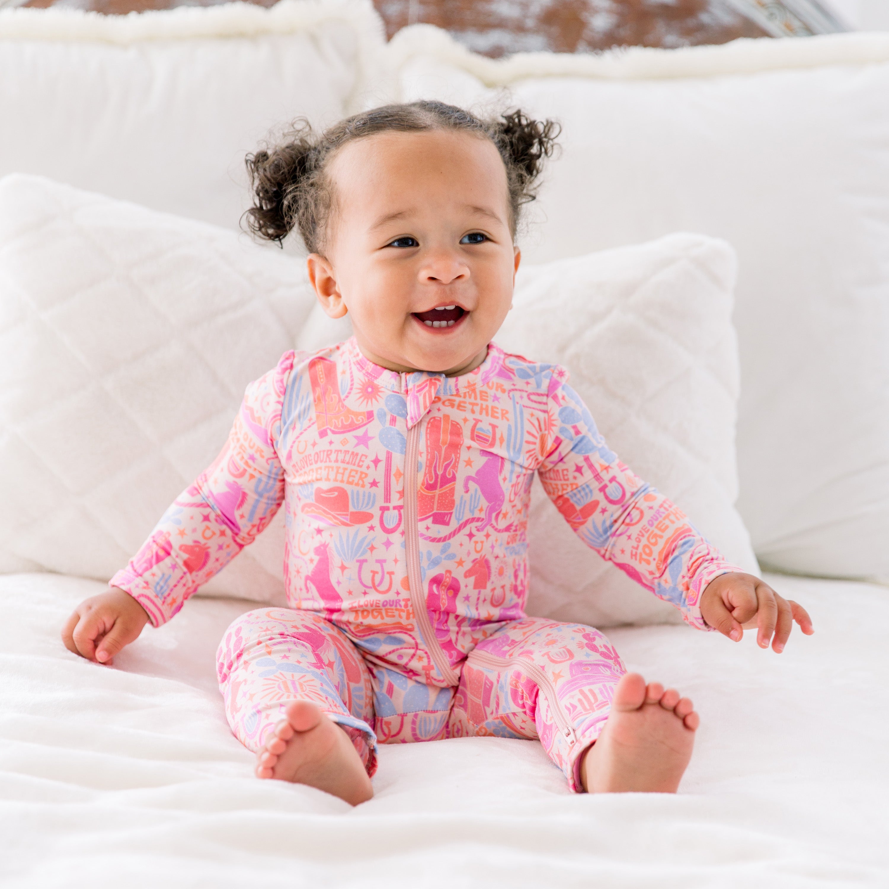 The Second-skin Footless Romper | Saddle Up | "i Love Our Time Together"