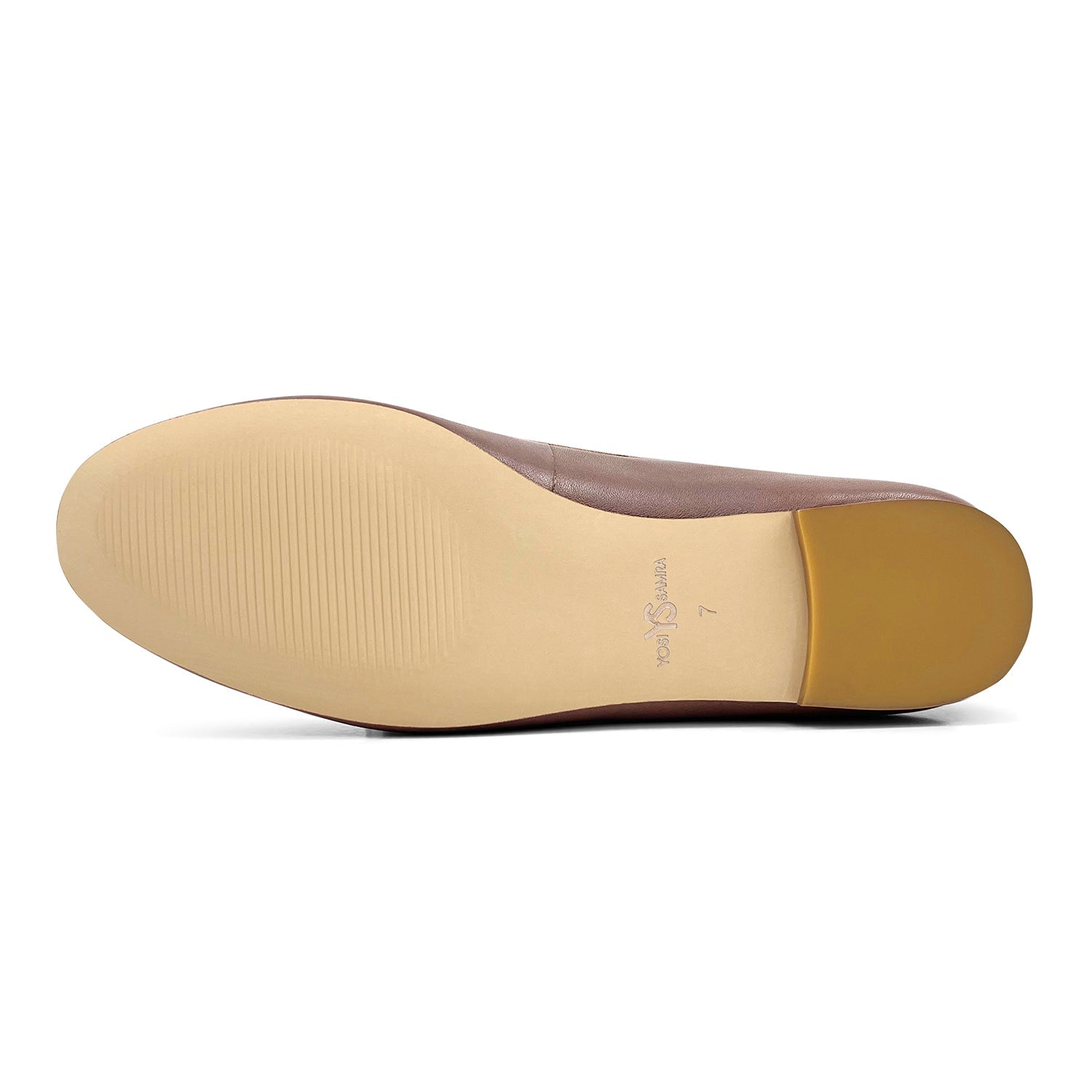 Sadie Ballet Flat In Brown Nappa Leather