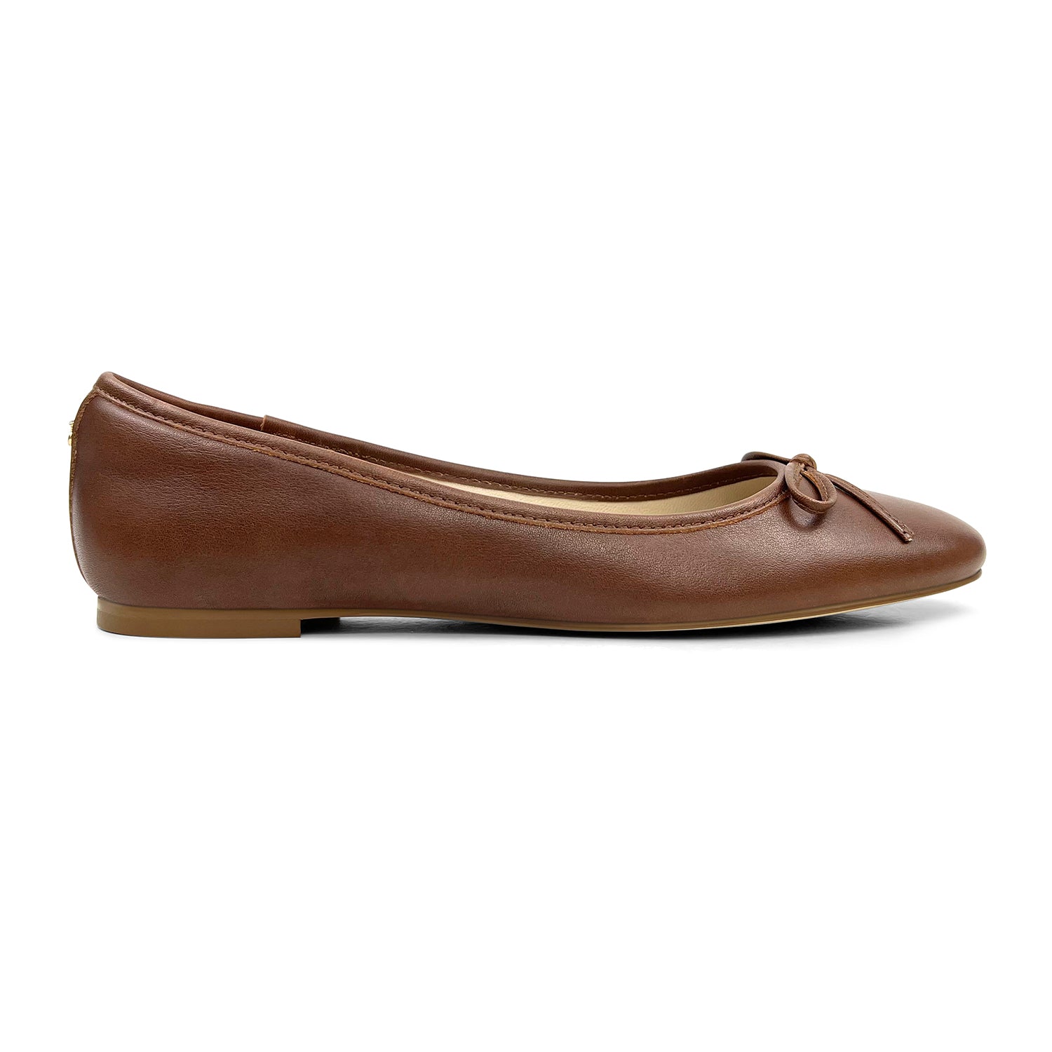 Sadie Ballet Flat In Brown Nappa Leather