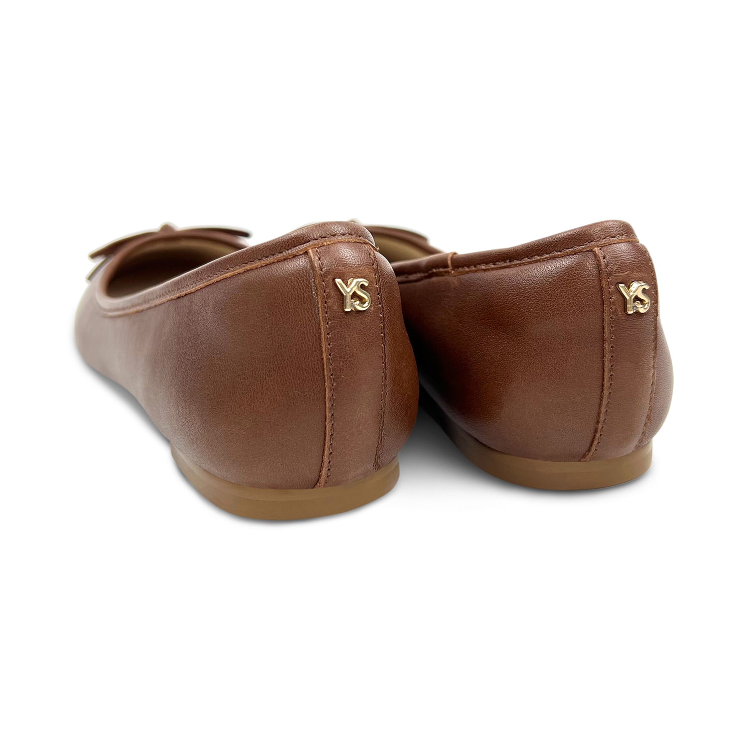 Sadie Ballet Flat In Brown Nappa Leather