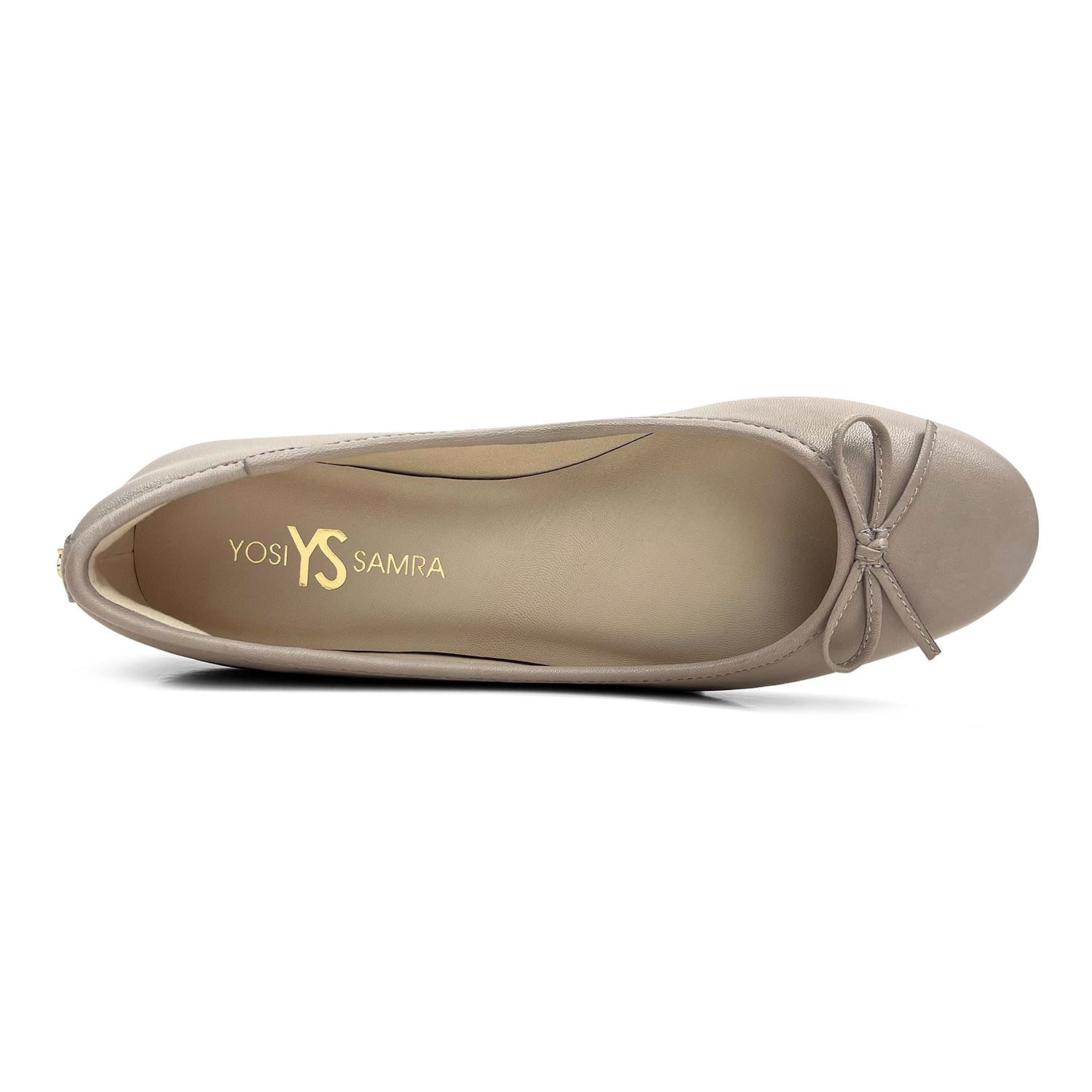 Sadie Ballet Flat In Taupe Nappa Leather