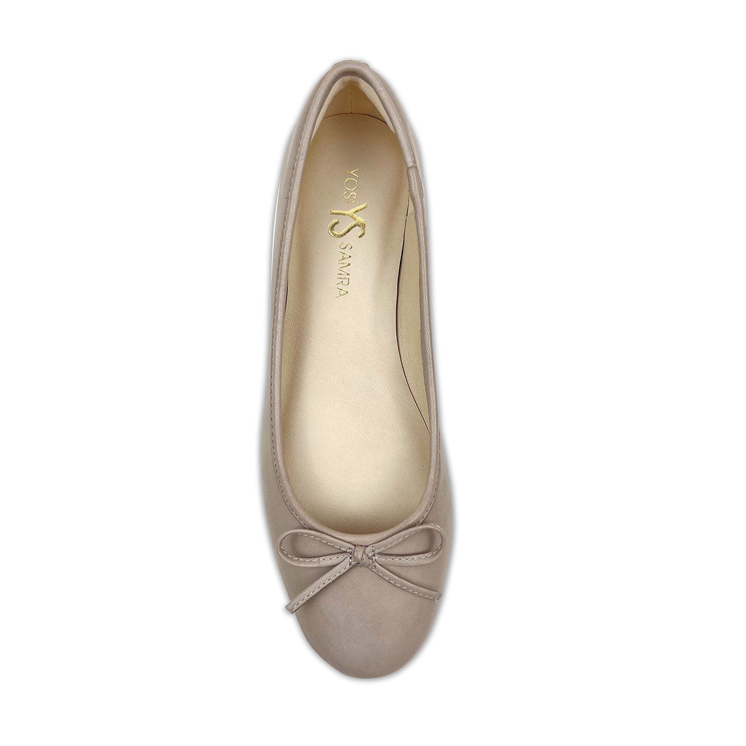 Sadie Ballet Flat In Taupe Nappa Leather