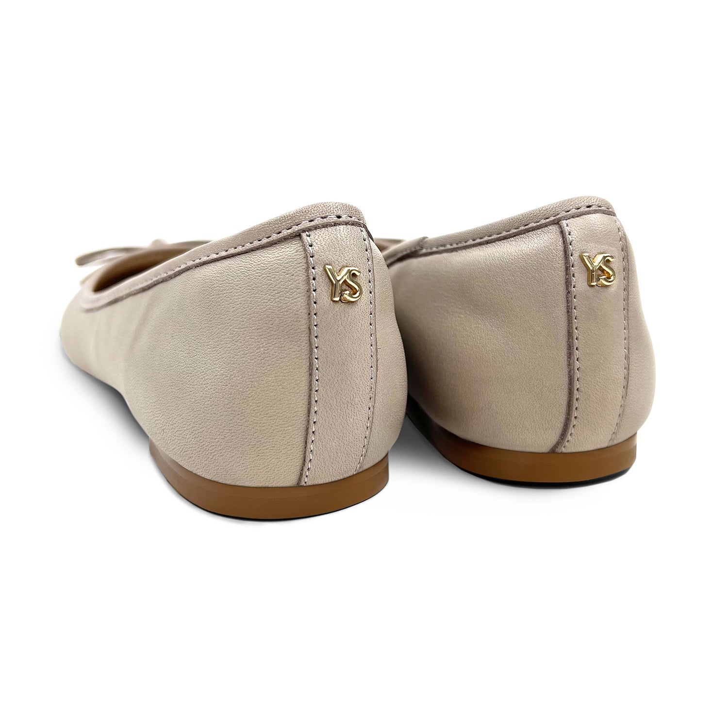 Sadie Ballet Flat In Taupe Nappa Leather