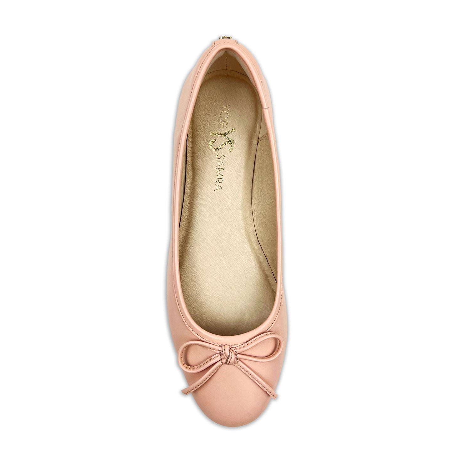 Sadie Ballet Flat In Blush Nappa Leather