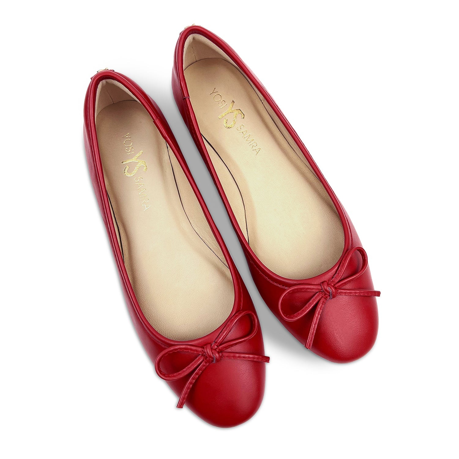 Sadie Ballet Flat In Red Nappa Leather