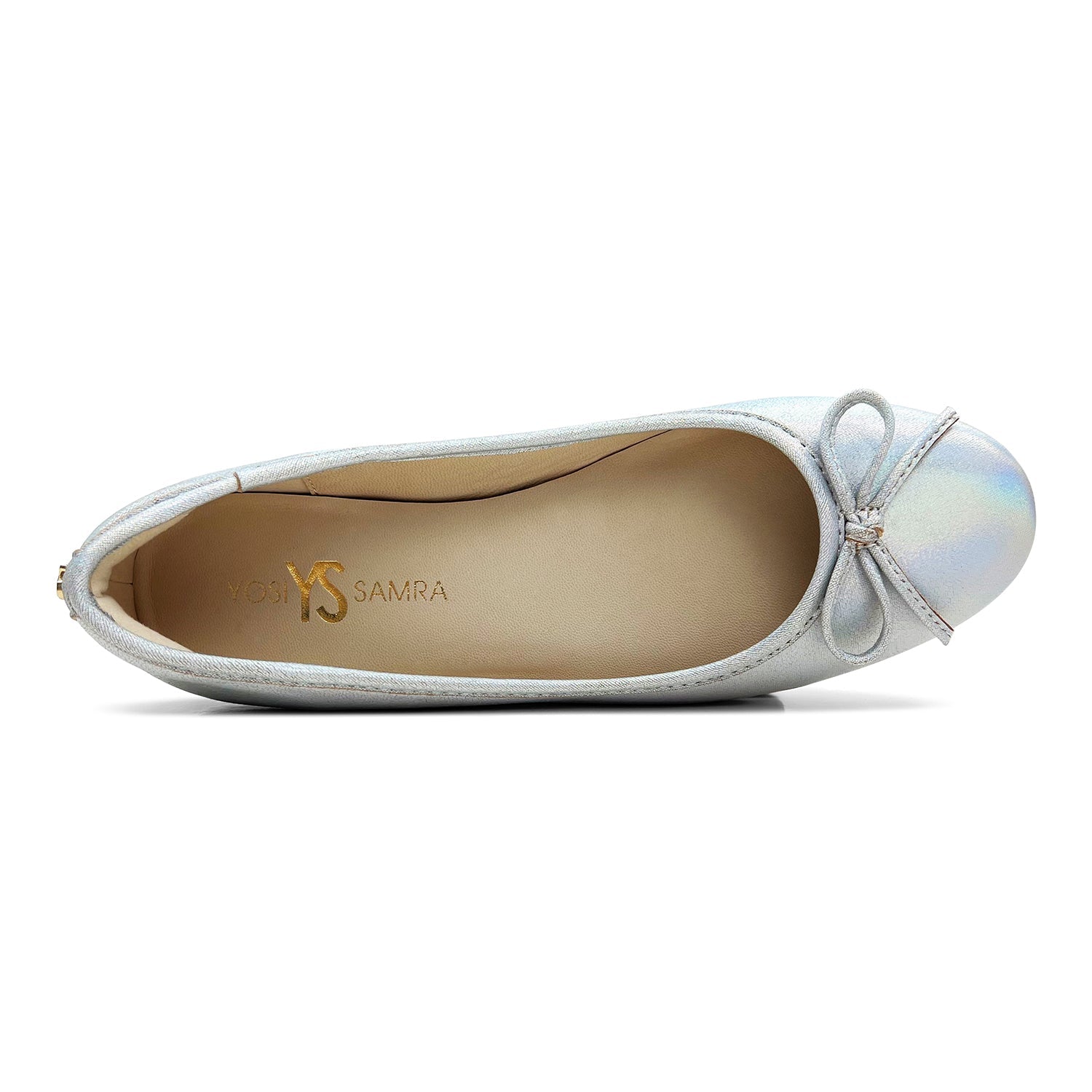 Sadie Ballet Flat In Iridescent Leather