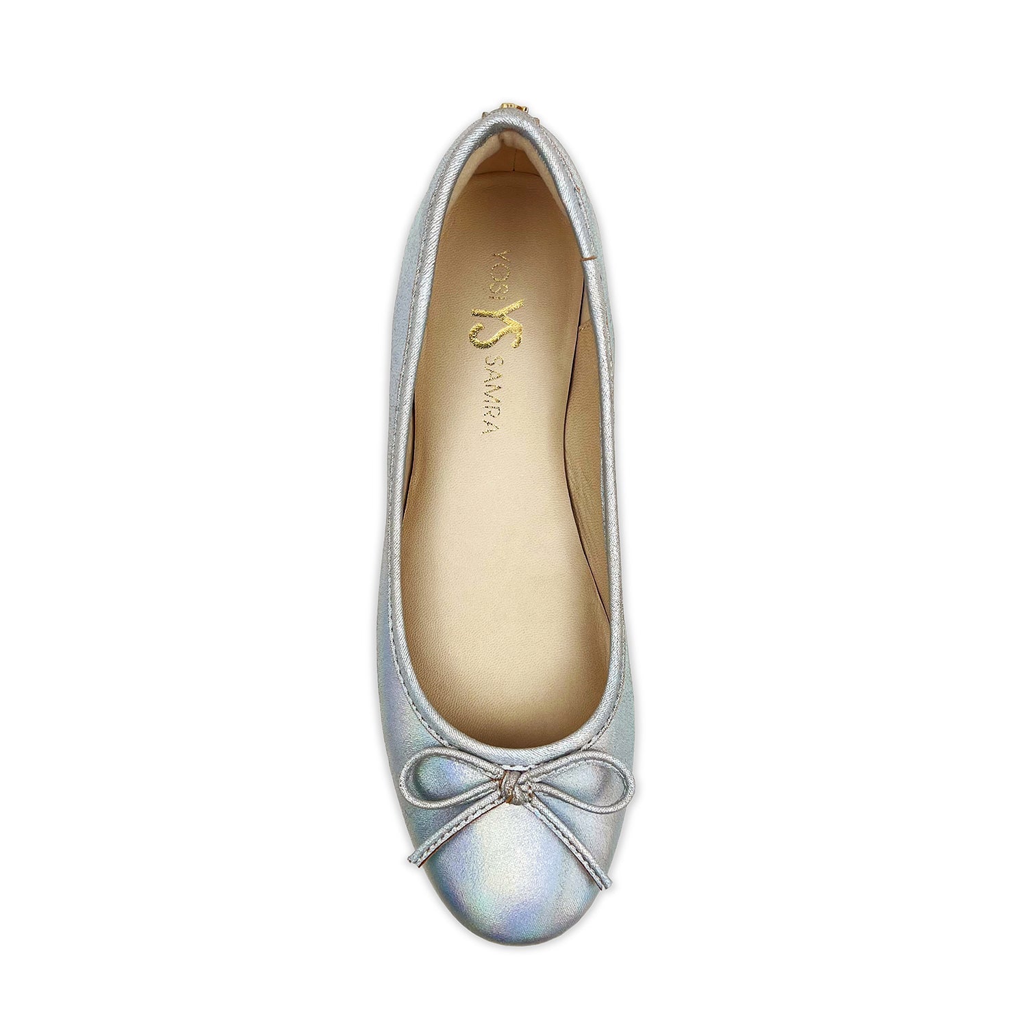 Sadie Ballet Flat In Iridescent Leather