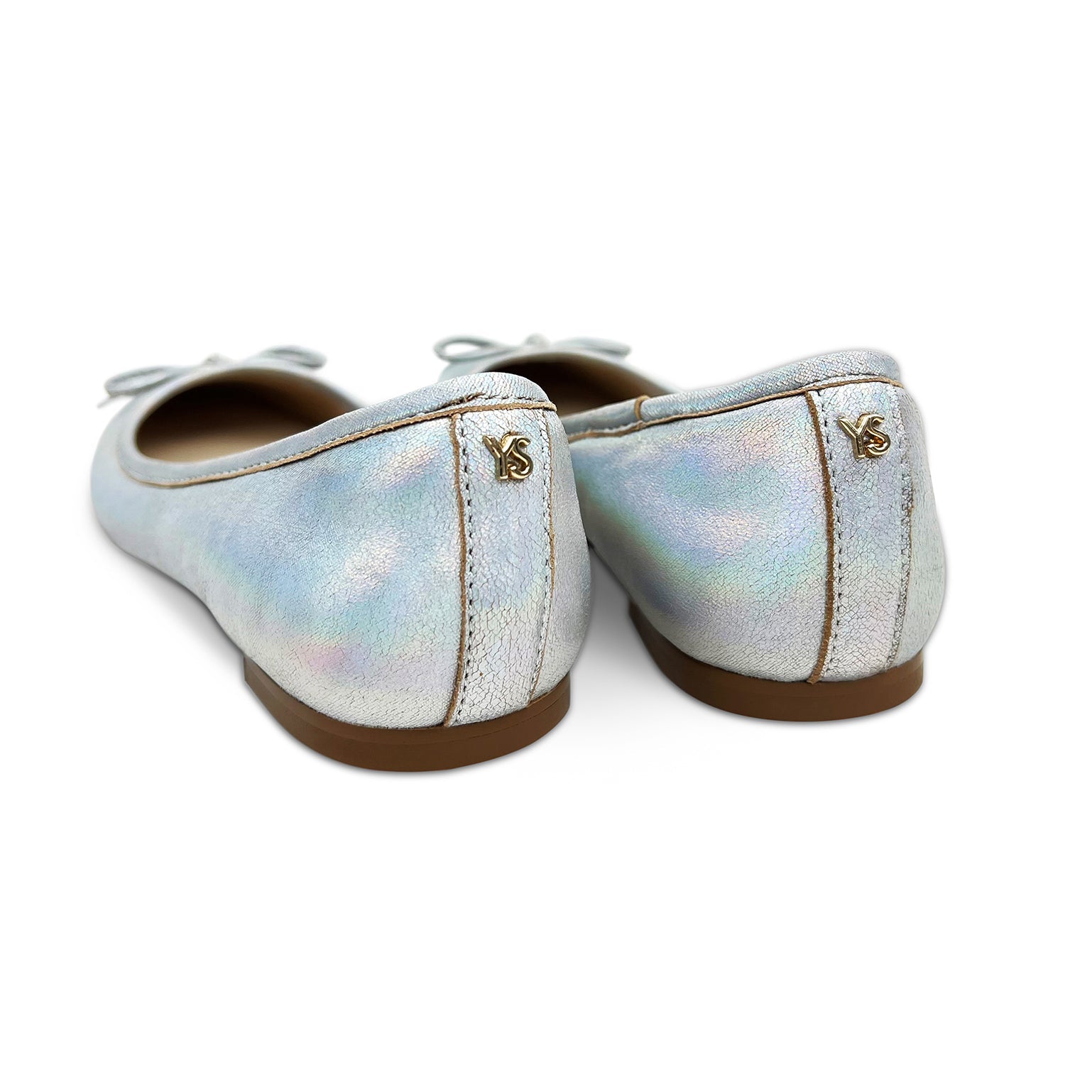 Sadie Ballet Flat In Iridescent Leather