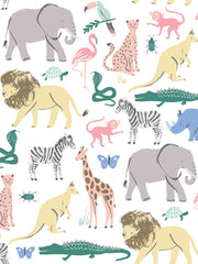 'safari Animals' Wallpaper By Meri Meri - Multi