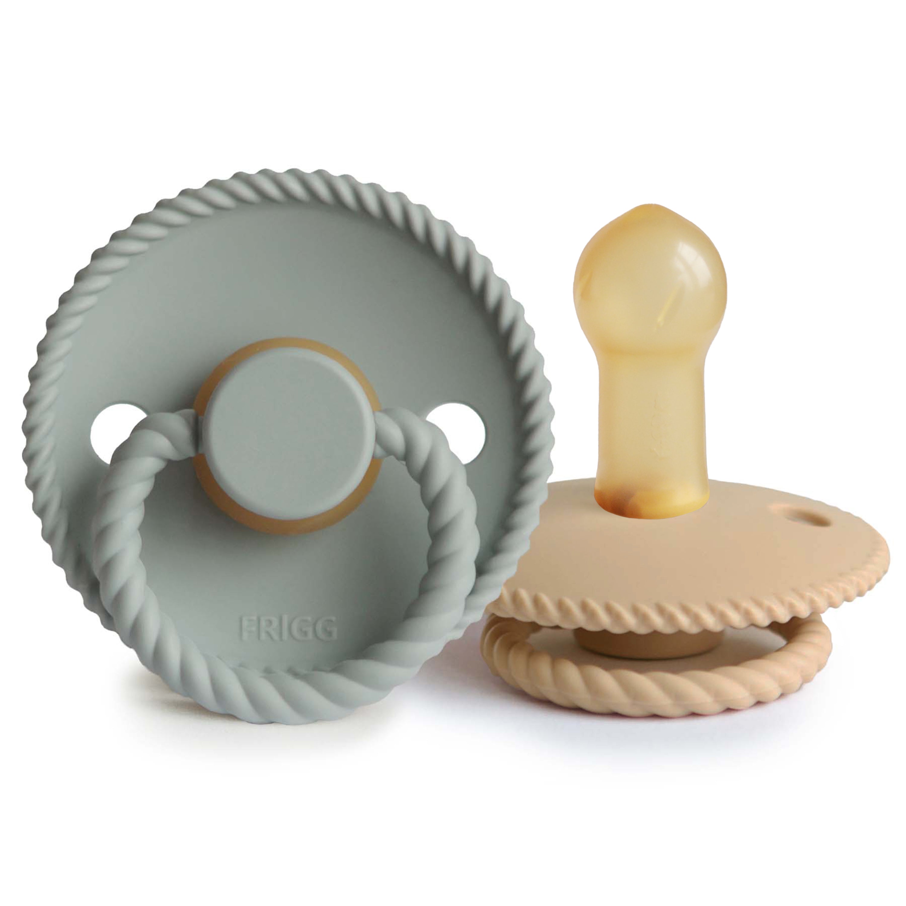Frigg Rope Natural Rubber Pacifier 2-pack