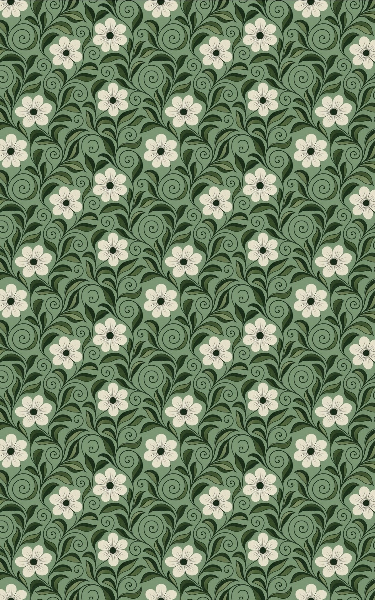 Sage & Spiral Garden Wrapping Paper