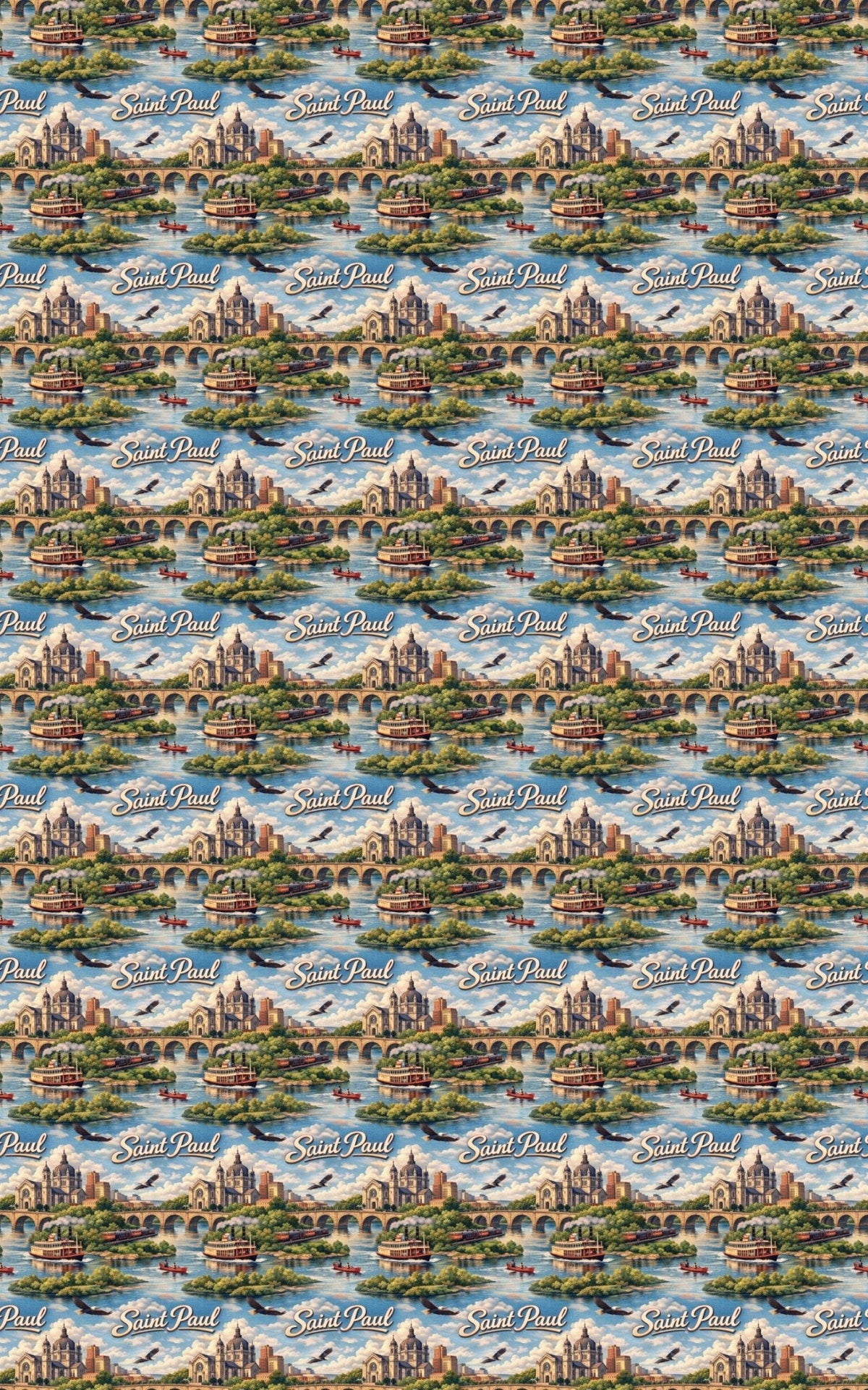 Saint Paul River City Classic Wrapping Paper