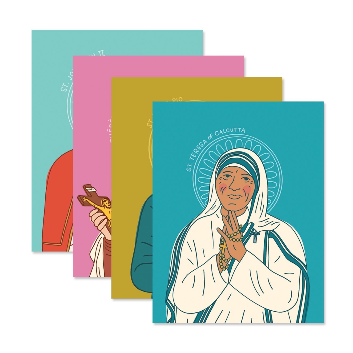 Modern Saints Greeting Cards (set Of 8)