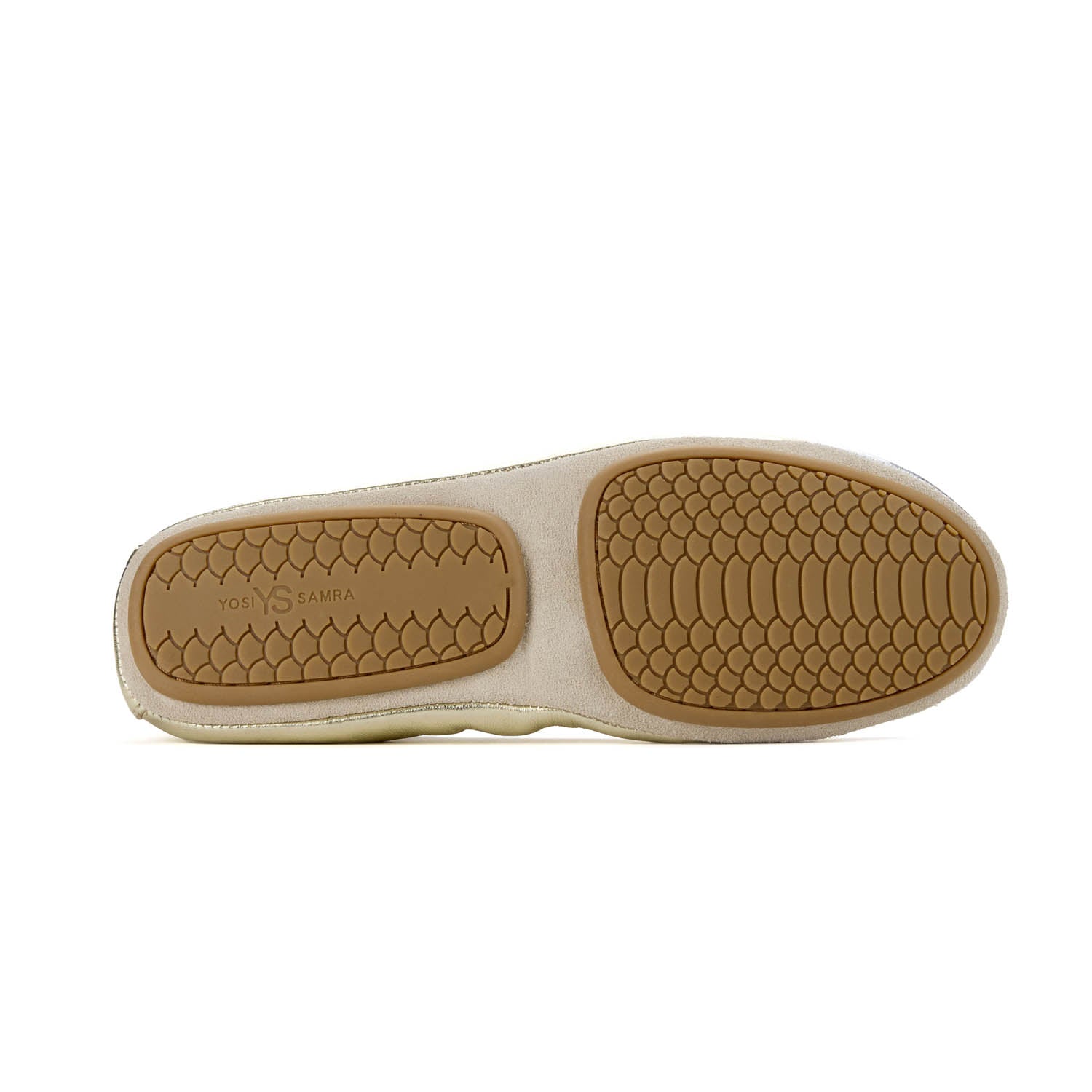 Samantha Foldable Ballet Flat In Gold & Silver