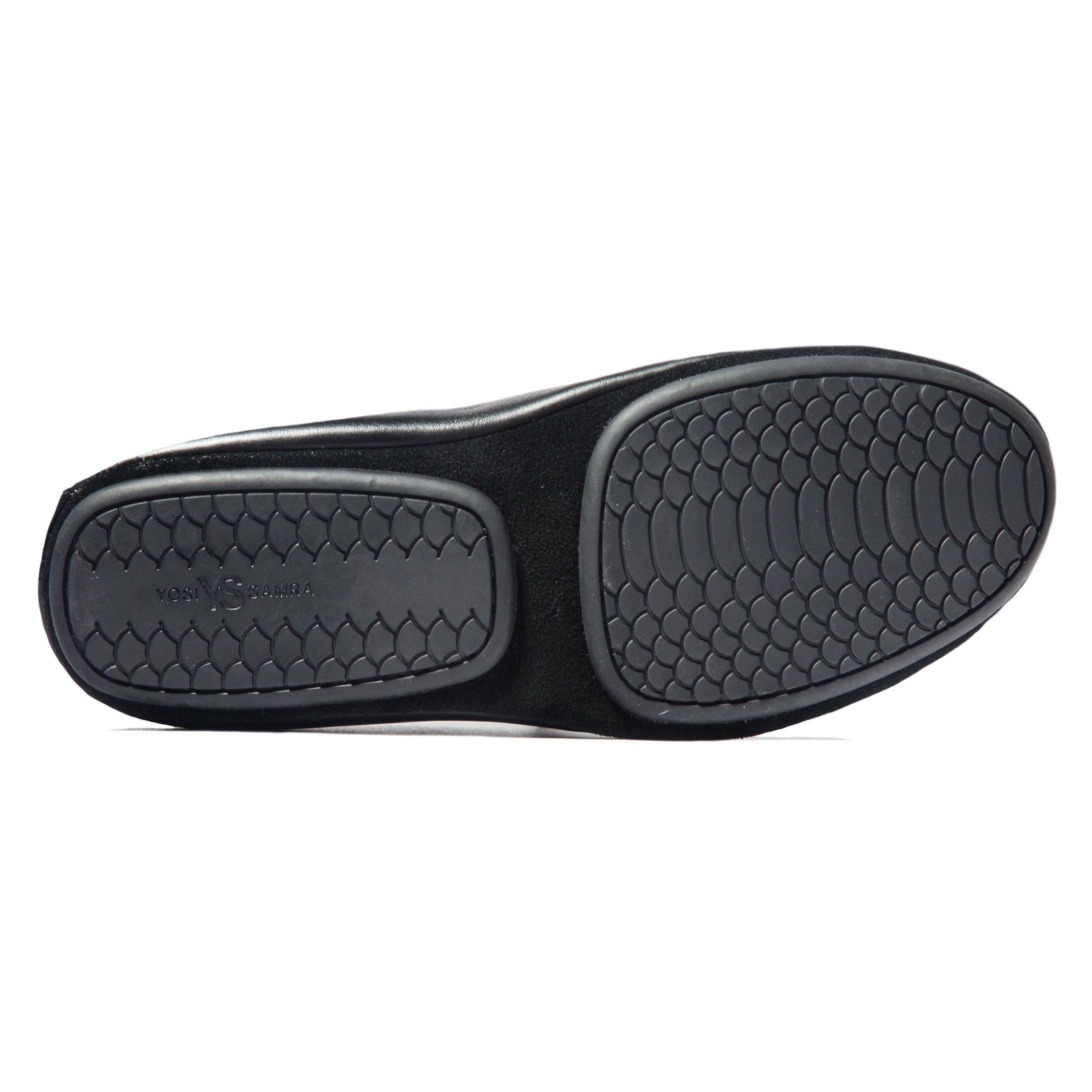 Samara Foldable Ballet Flat In Black Leather