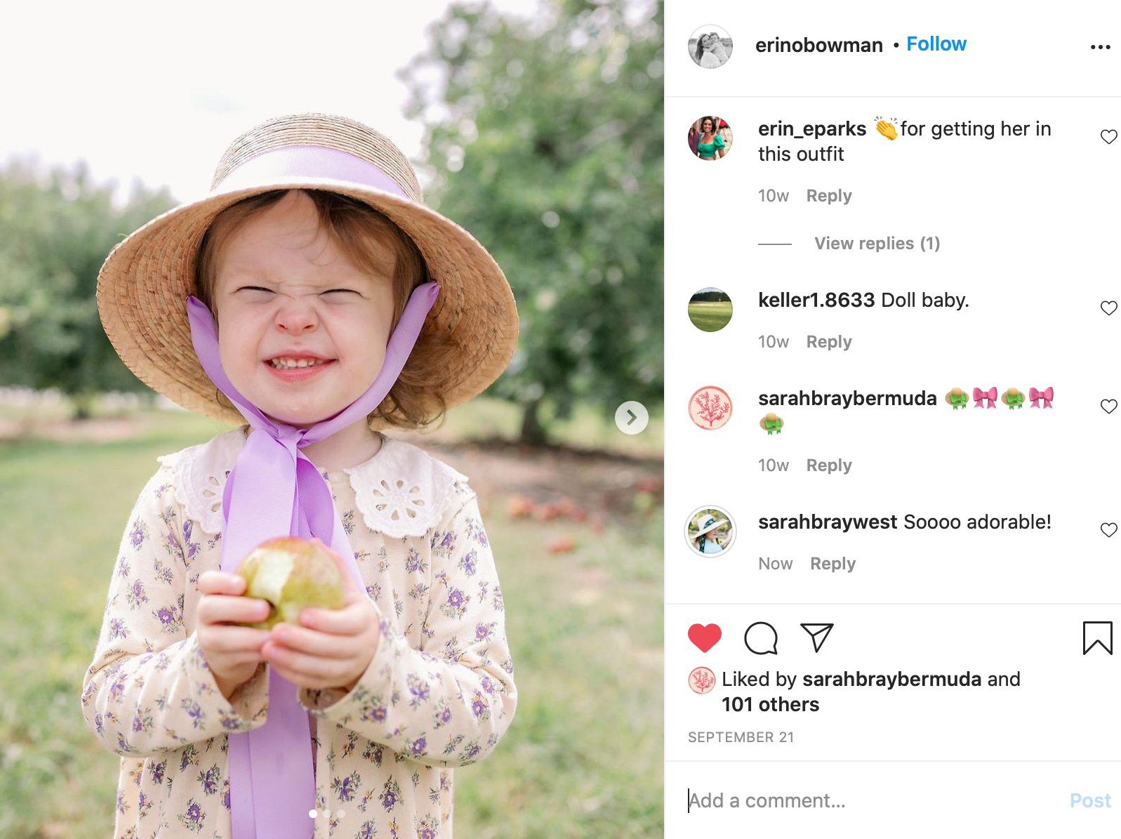 Palmetto Girl’s Hat - Navy Ric-rac Ribbon