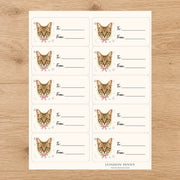Savannah Purrfectly Yours Gift Tag Sticker Sheet