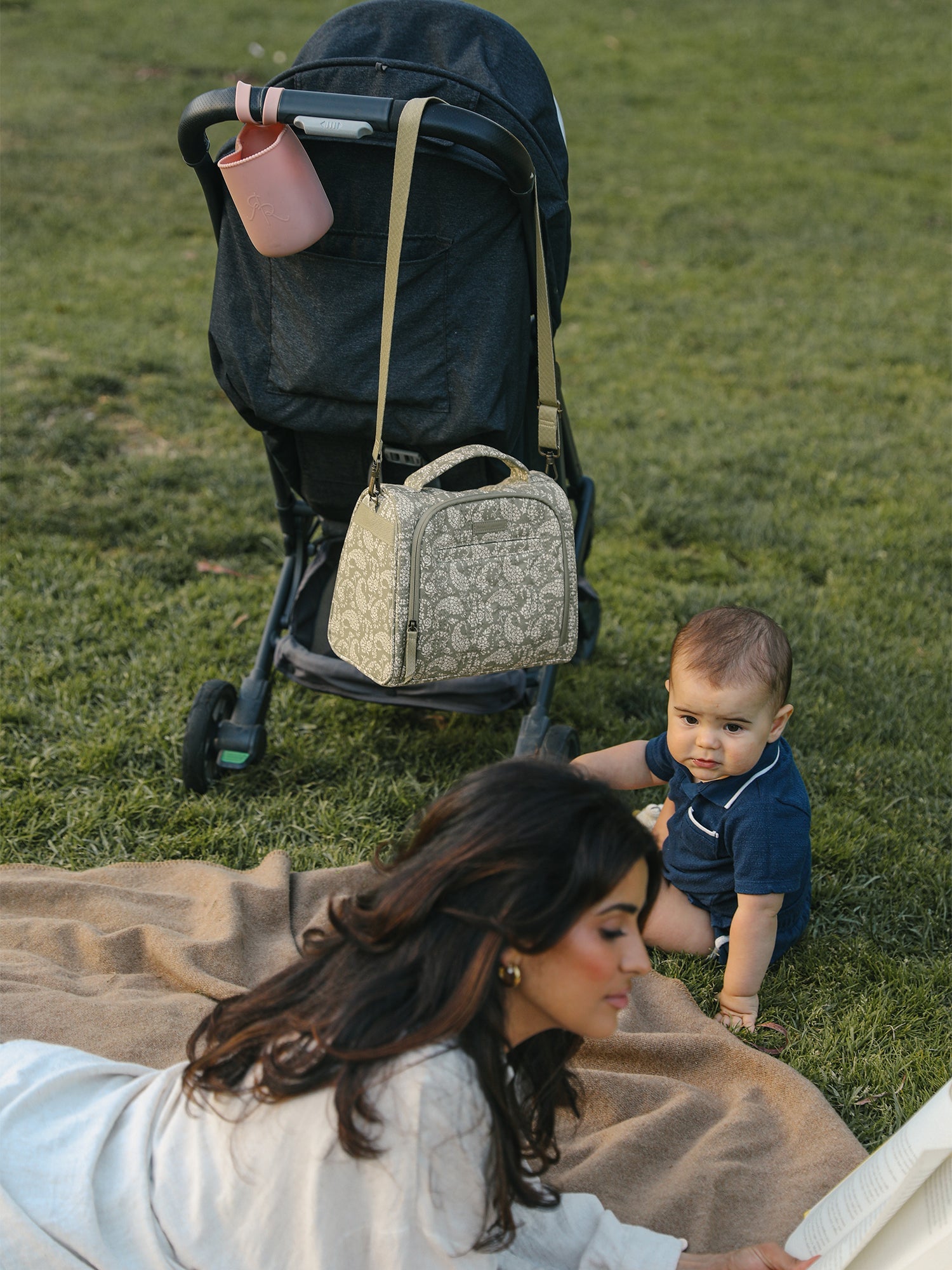 Sazan + Jujube Insulated Bottle Bag - Paisley Floral