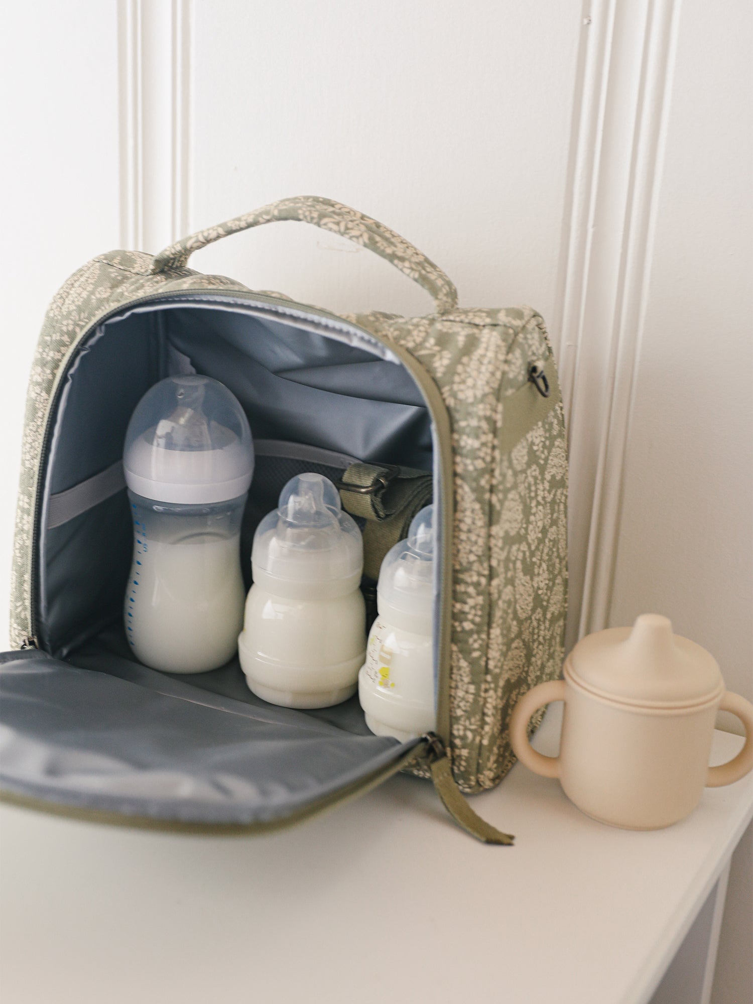 Sazan + Jujube Insulated Bottle Bag - Paisley Floral