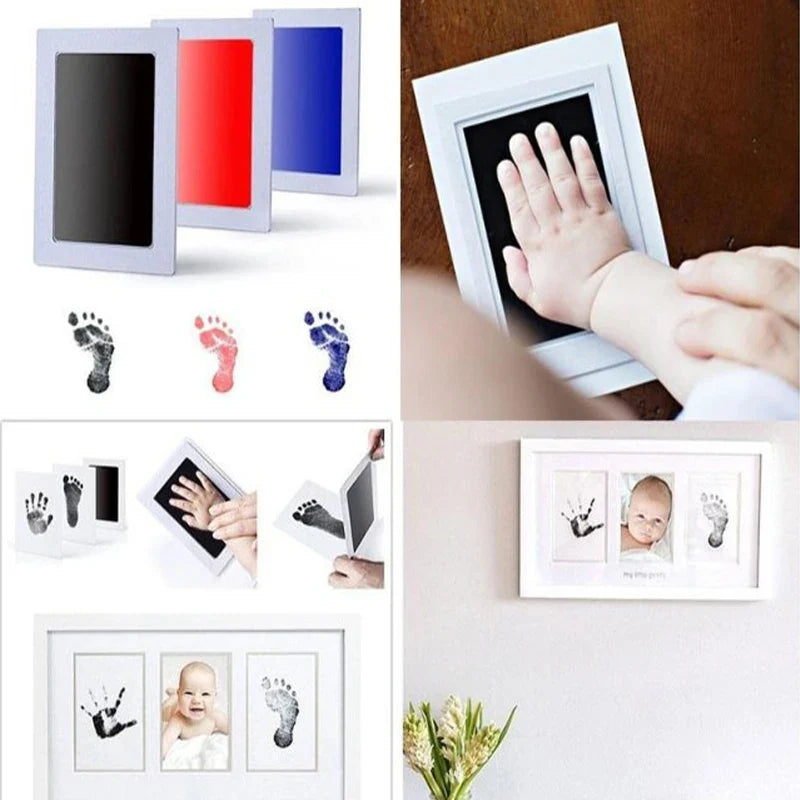 Diy Kit For Souvenir Feet/handprints On White Background Multivariant